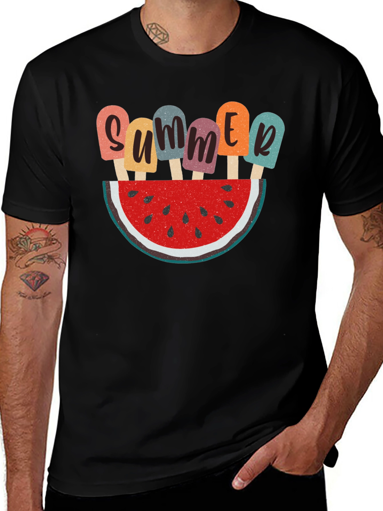 Variant 17 of Summer Watermelon Popsicle Graphic Tee
