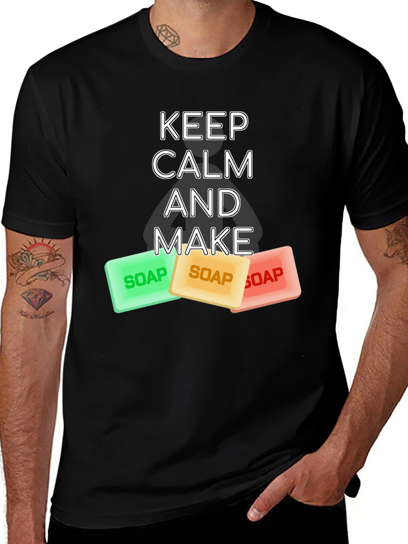 Variant 28 of Keep Calm and Make Soap Graphic Tee