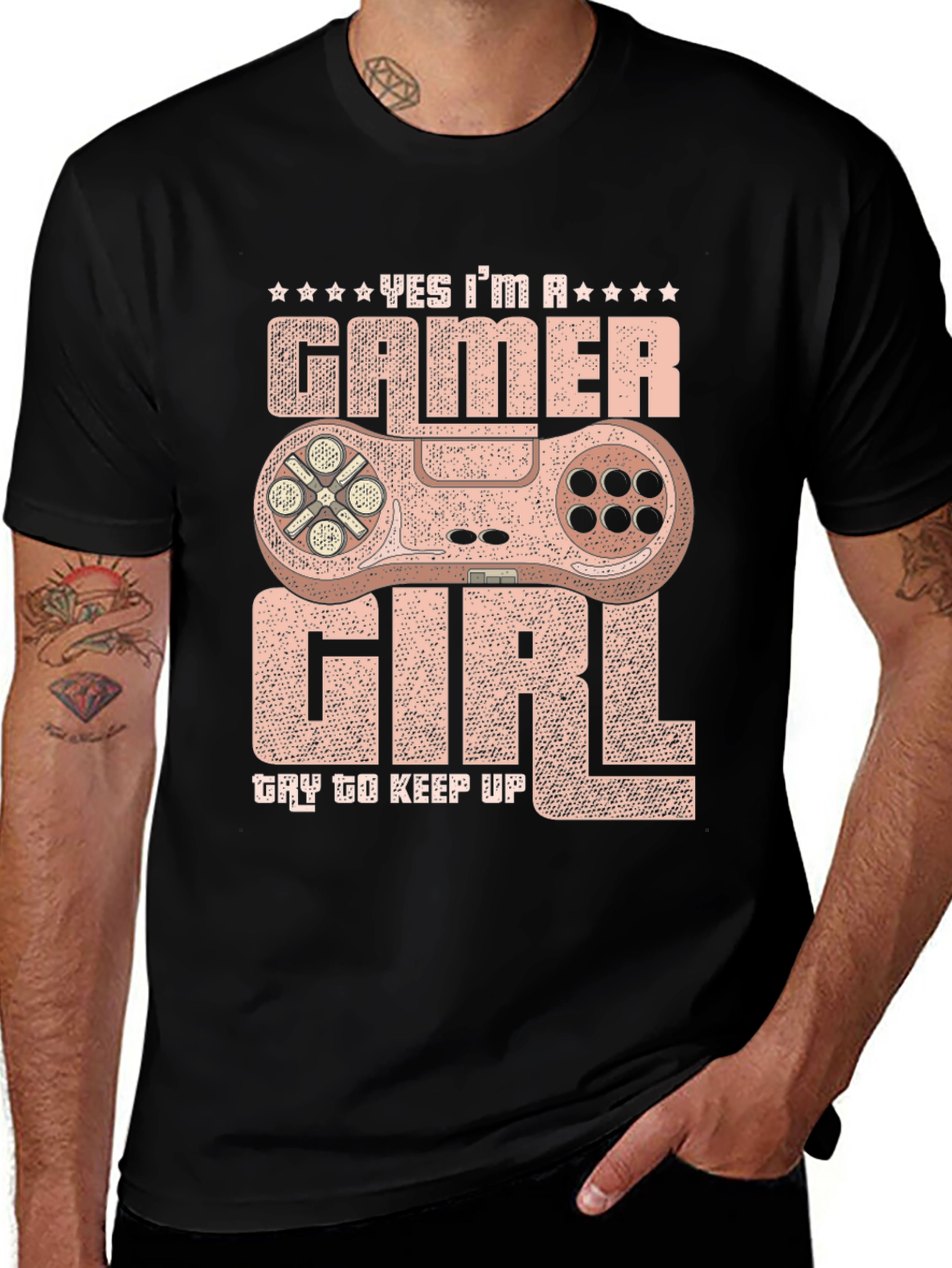Variant 8 of Gamer Girl Graphic T-Shirt - Yes I'm A Gamer!