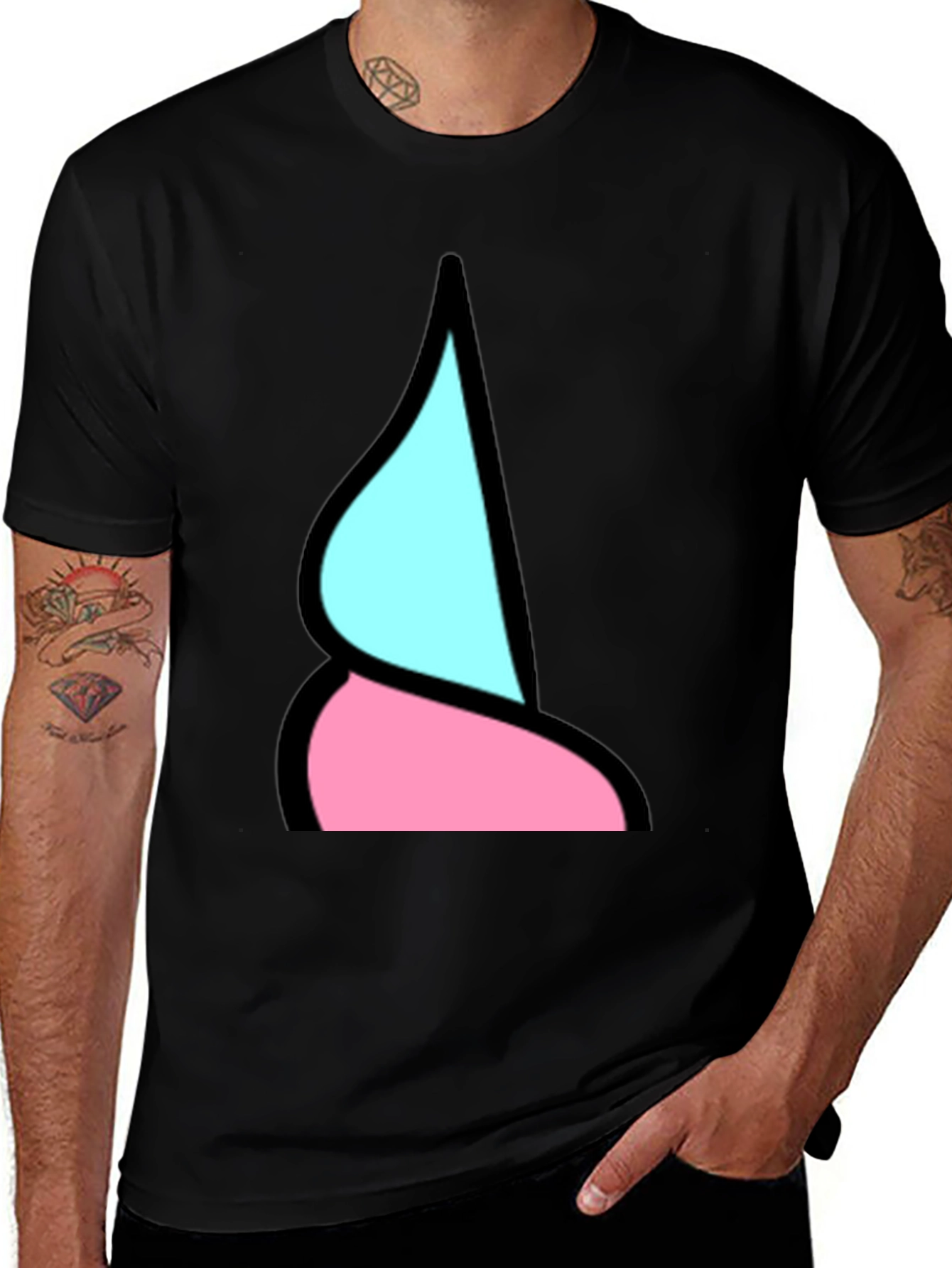 Variant 7 of Abstract Ice Cream T-Shirt - Soft Cotton Blend