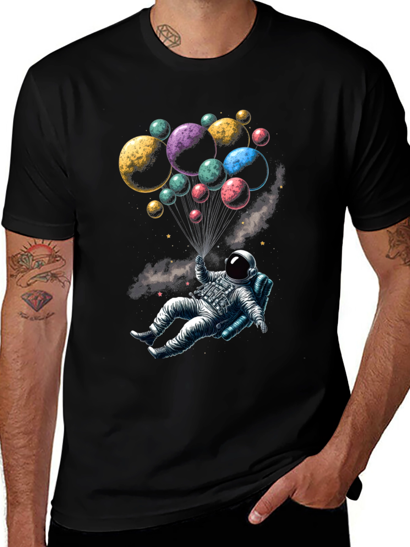 Variant 22 of Astronaut Planets Graphic Tee