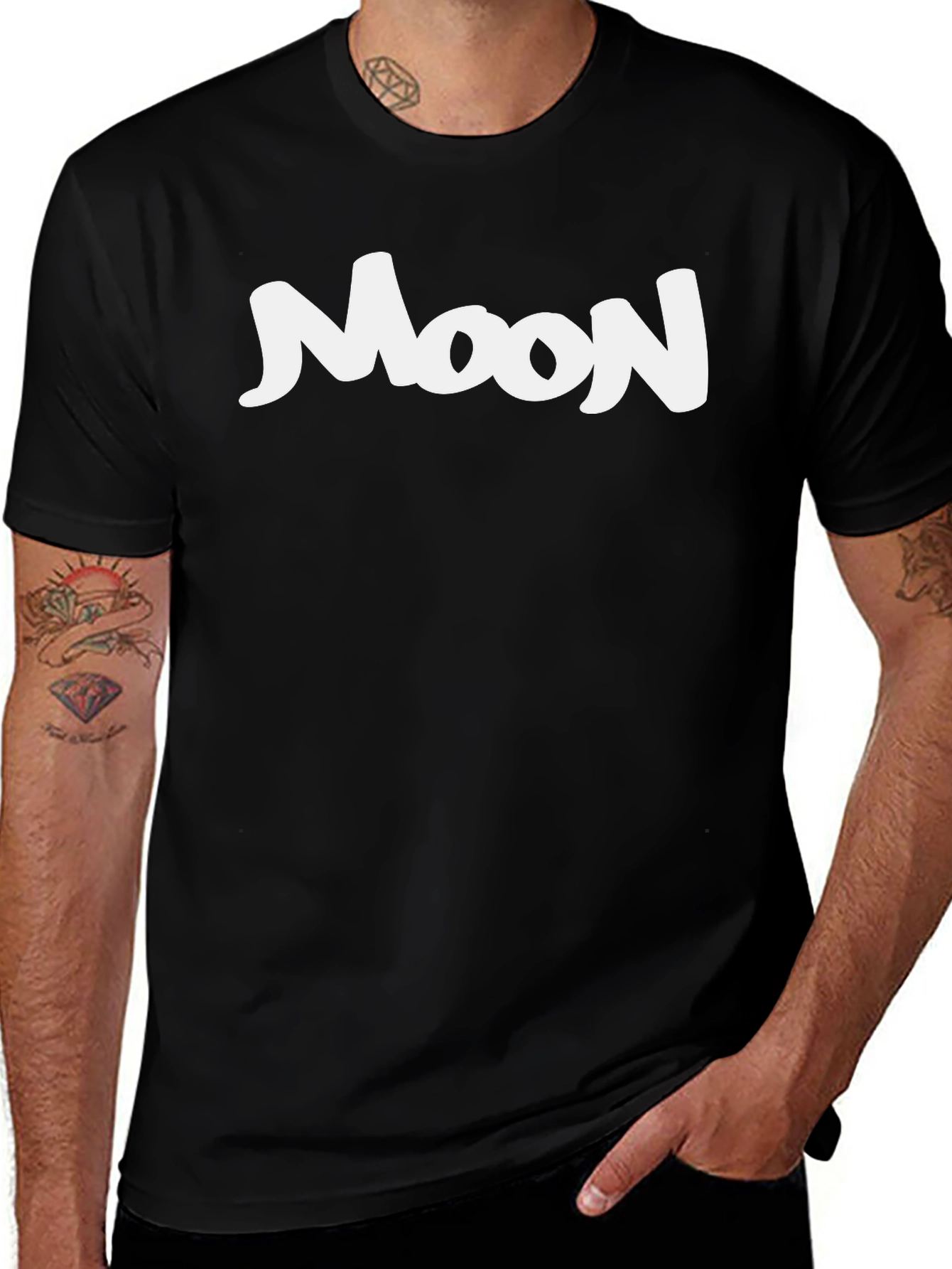 Moon Graphic T-Shirt - Classic Black Tee
