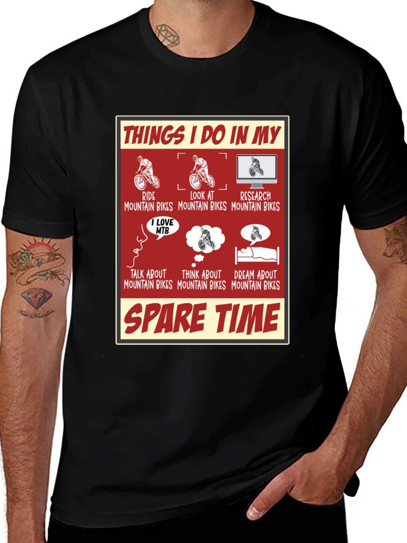 Mountain Bike Lover T-Shirt - Spare Time Activities Tee
