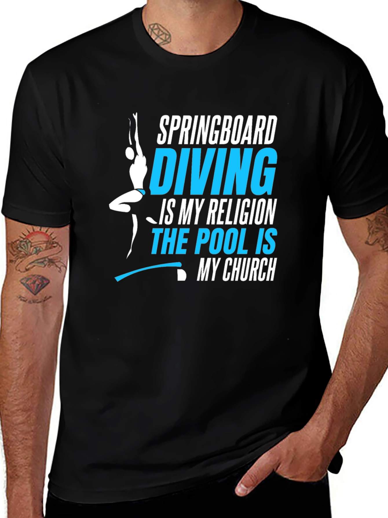 Variant 19 of Diving Religion T-Shirt - Springboard Diver Gift