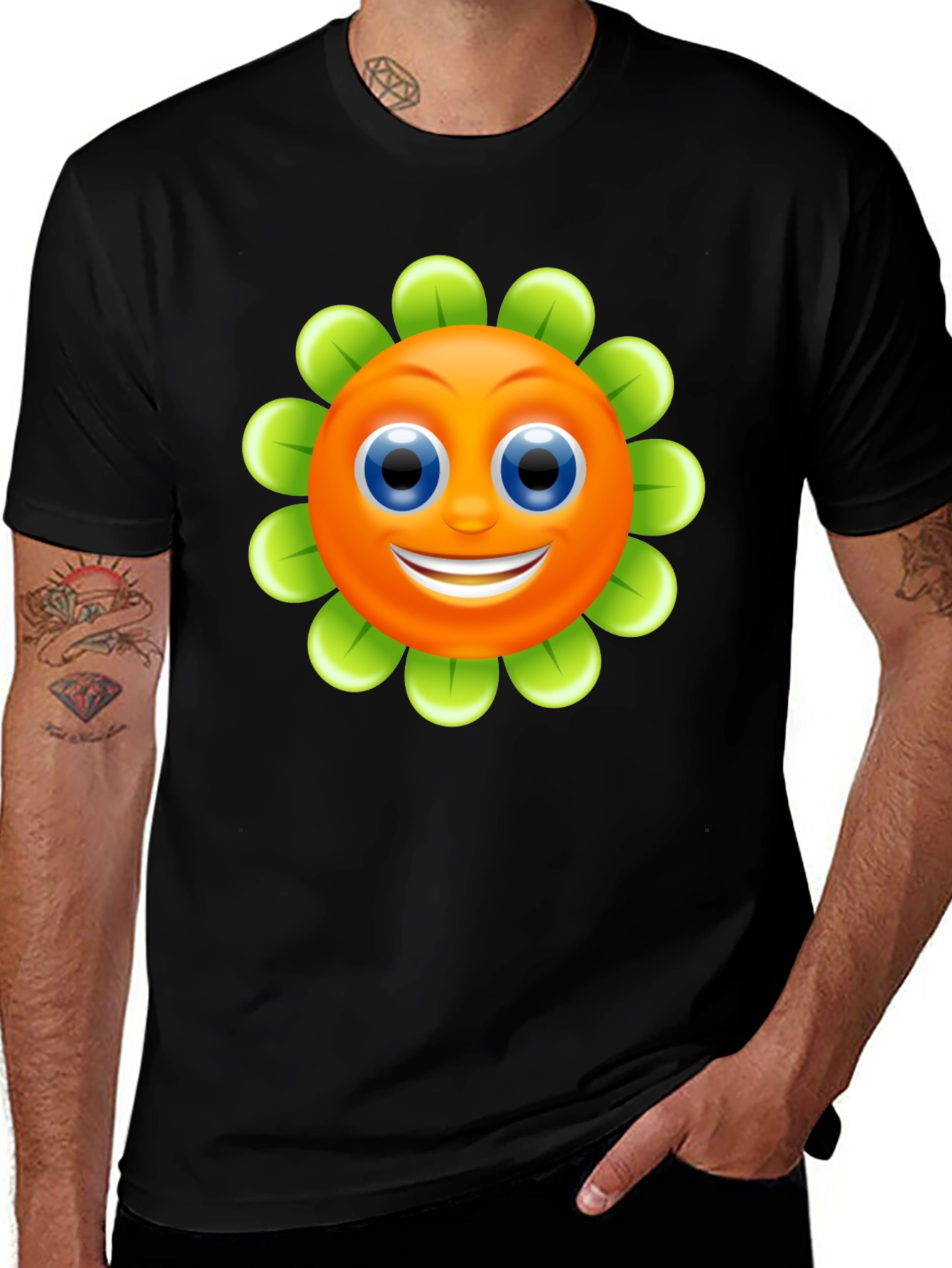 Variant 2 of Smiley Face Flower Graphic T-Shirt