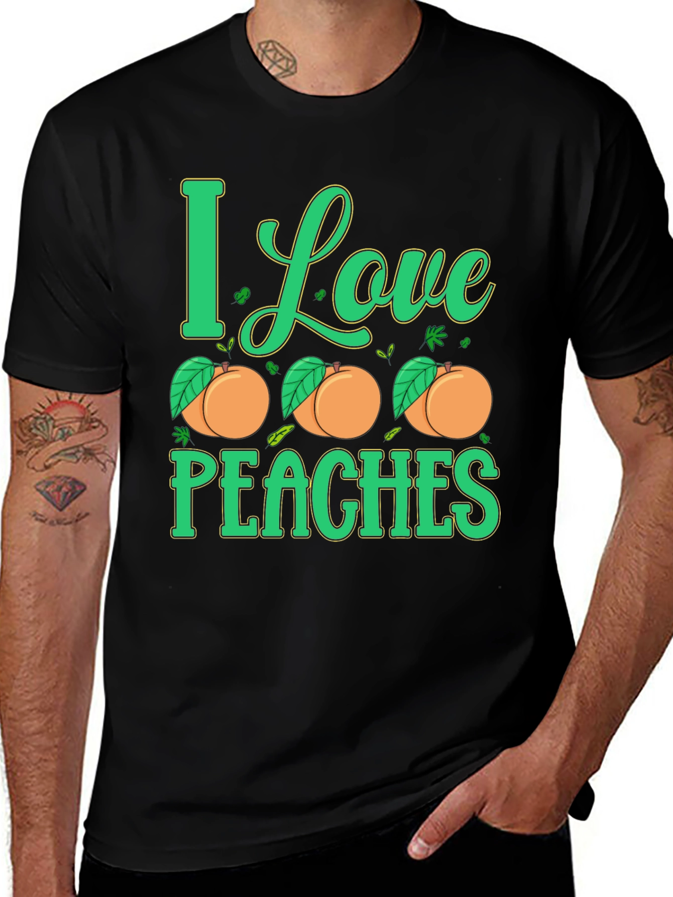 Variant 23 of I Love Peaches Graphic T-Shirt