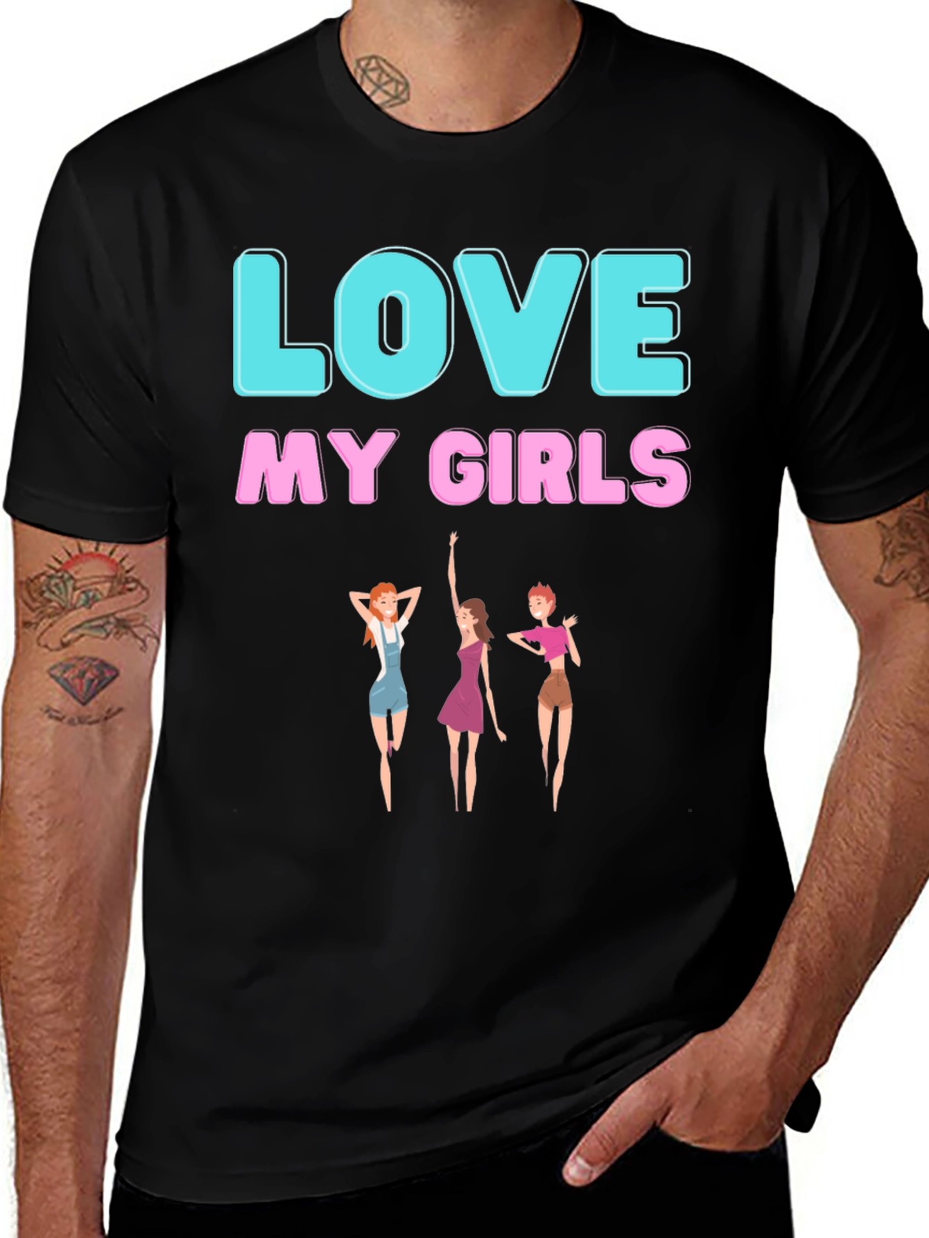 Love My Girls T-Shirt, Fun Graphic Tee