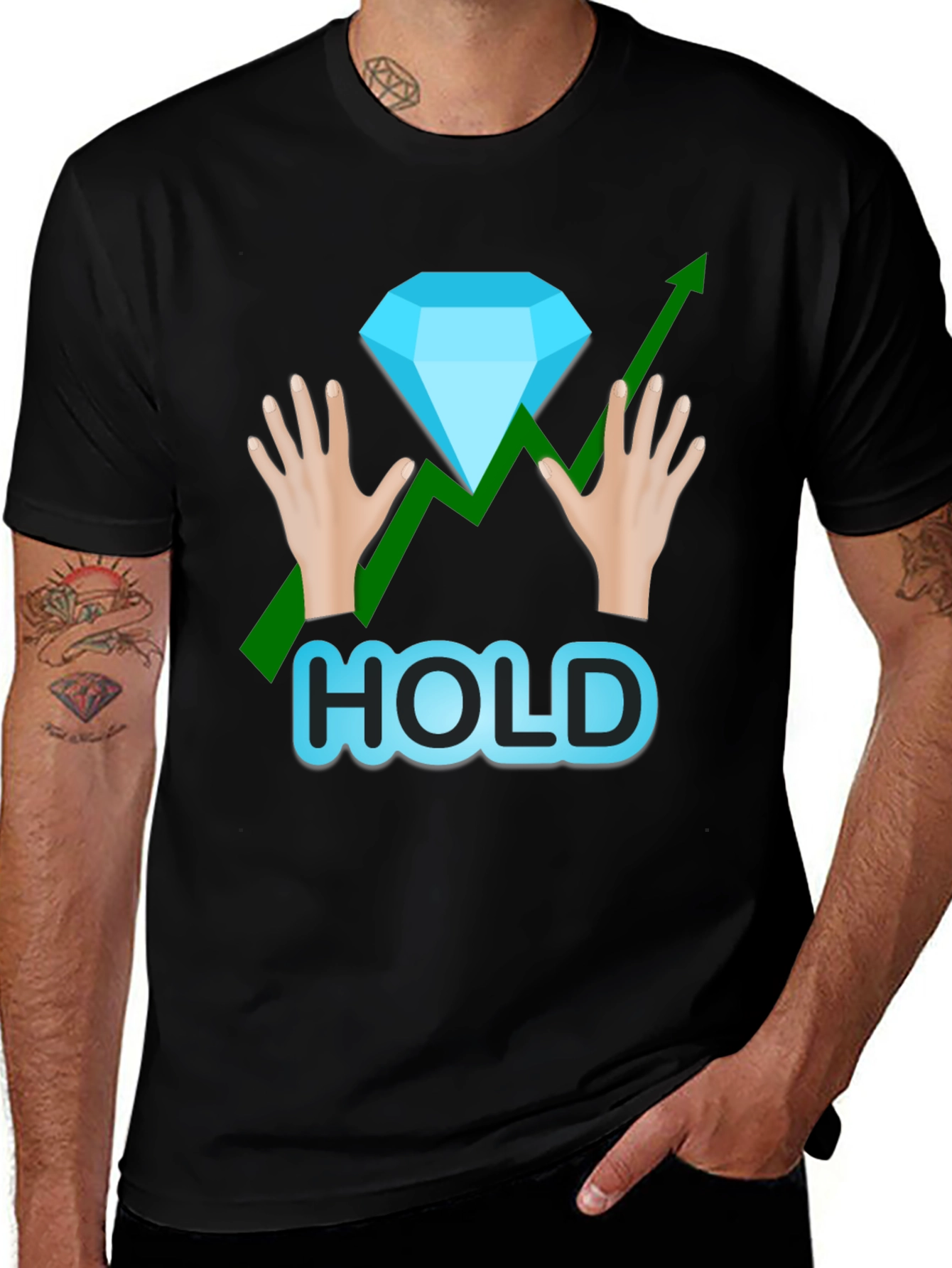 Diamond Hands Stock Market T-Shirt - HOLD