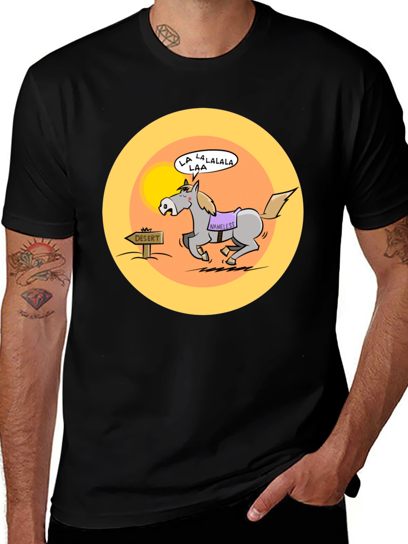 Variant 27 of Cartoon Horse Desert Humor T-Shirt
