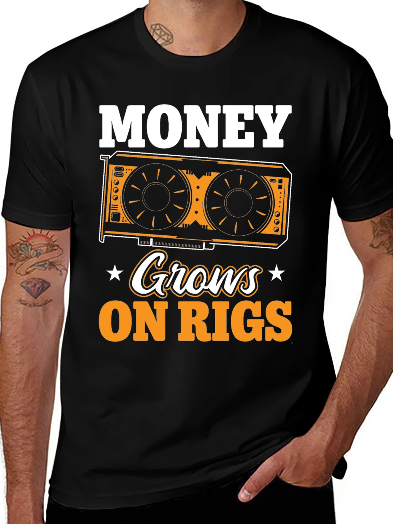 Money Grows on Rigs T-Shirt, Crypto Mining