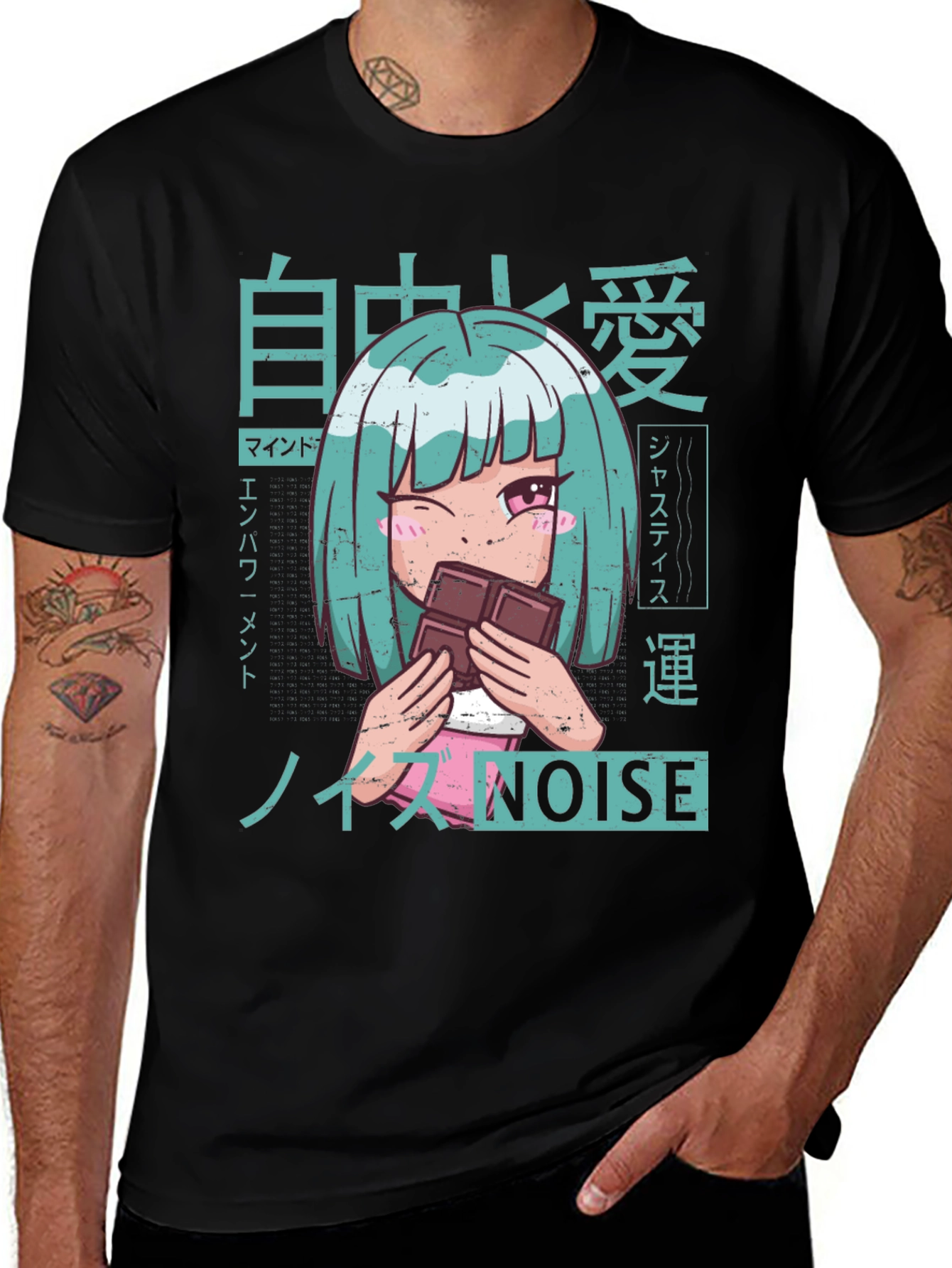 Variant 14 of Anime Girl Chocolate T-Shirt - Unique Graphic Tee