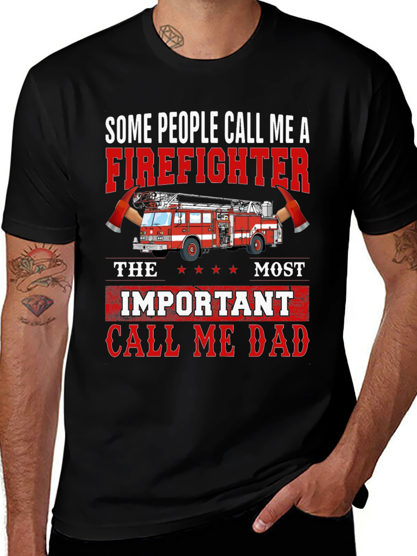 Variant 13 of Firefighter Dad Graphic T-Shirt