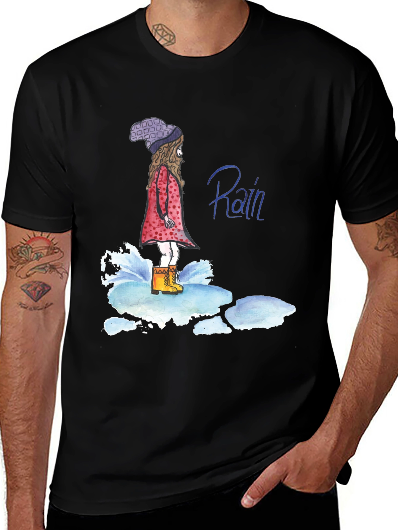 Variant 12 of Rain Girl T-Shirt - Stylish & Unique Design