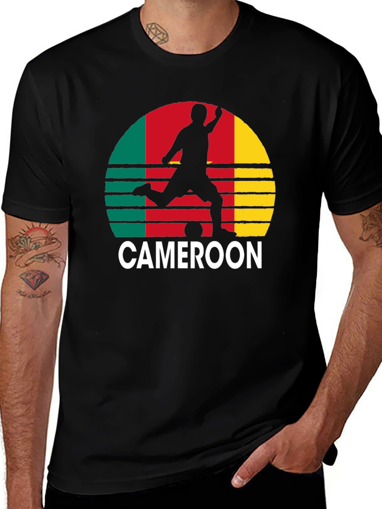 Cameroon Football T-Shirt - Retro Style