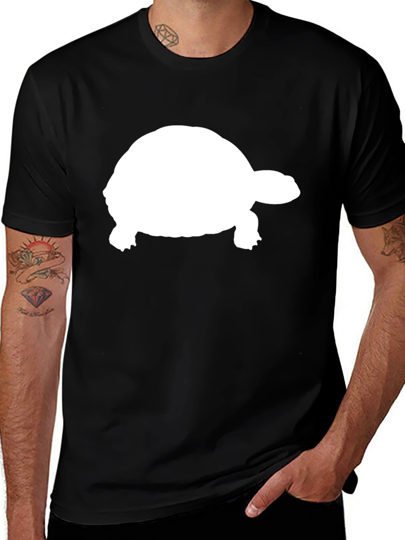 Variant 5 of Turtle Graphic T-Shirt - Stylish Black Tee