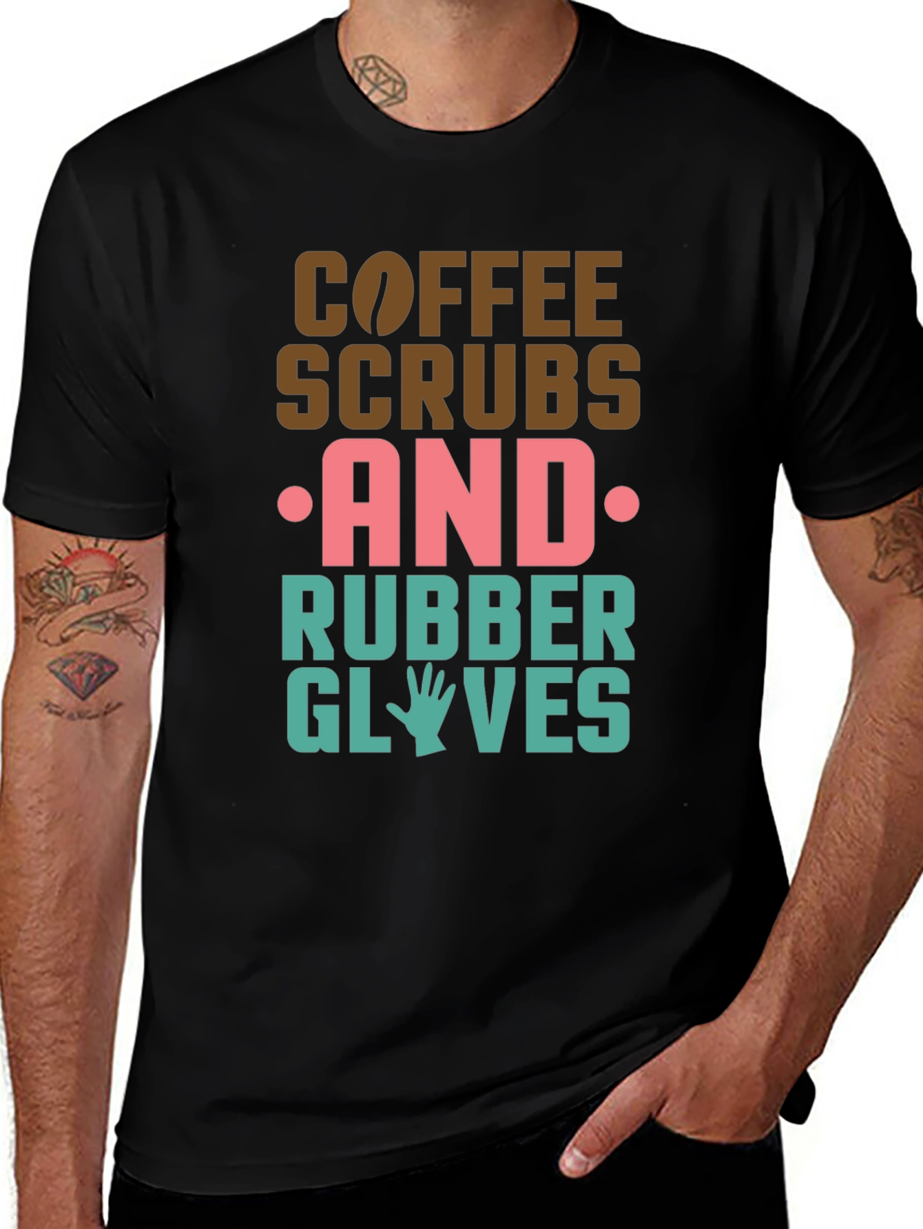 Variant 5 of Coffee Scrubs & Rubber Gloves Graphic T-Shirt