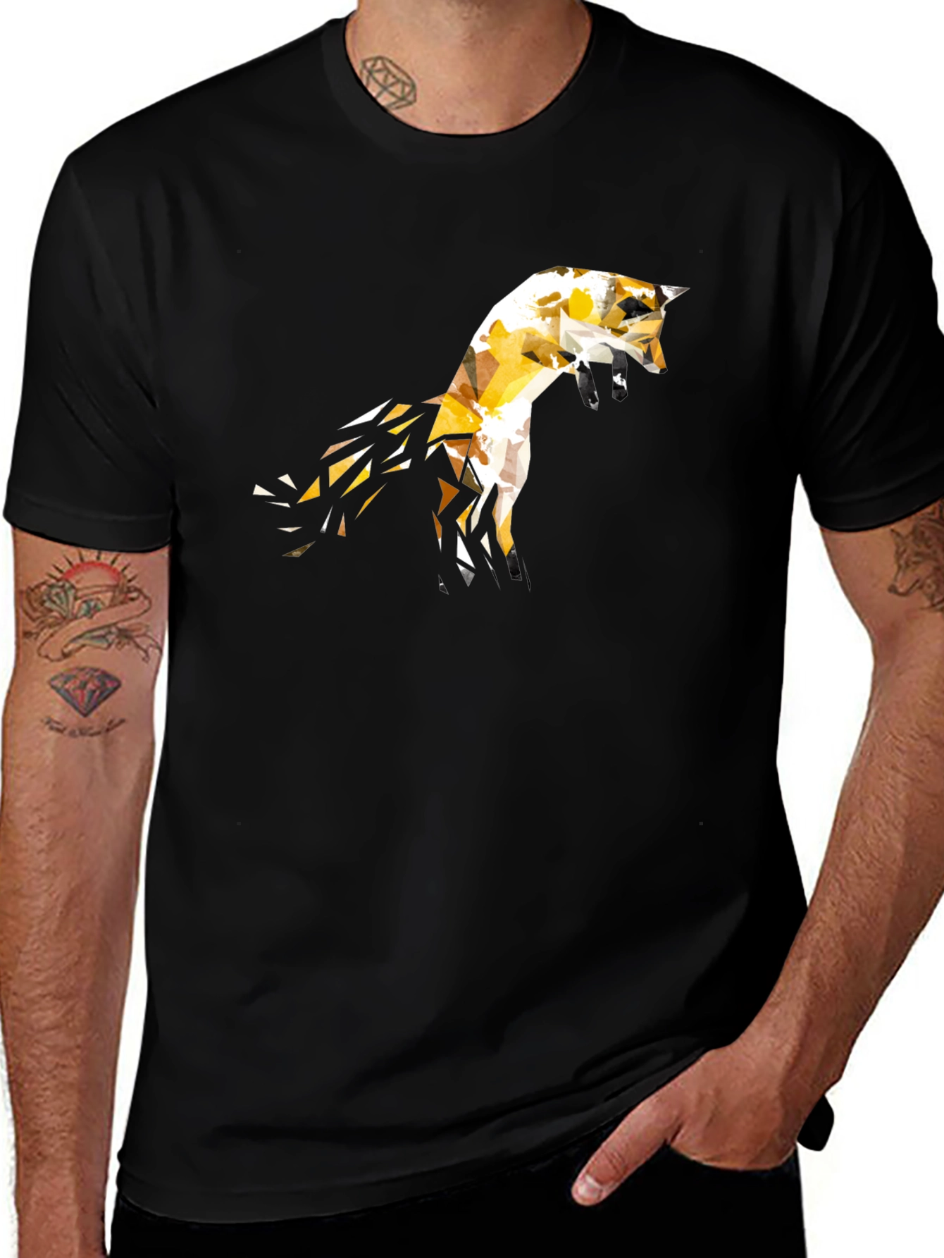 Variant 7 of Geometric Fox Graphic T-Shirt