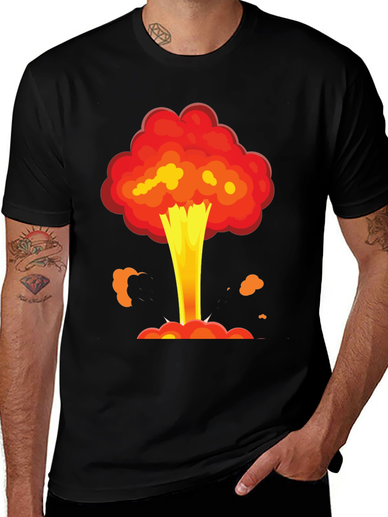 Variant 12 of Explosion Graphic Tee - Atomic Style Shirt