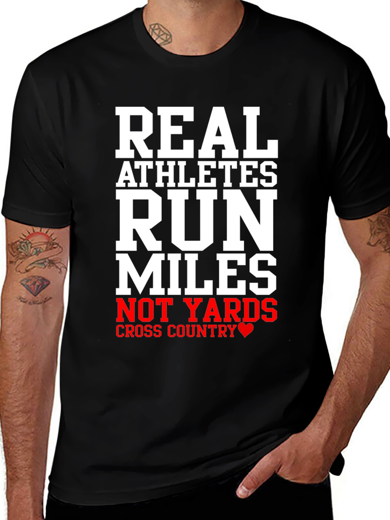 Variant 2 of Real Athletes Run Miles T-Shirt