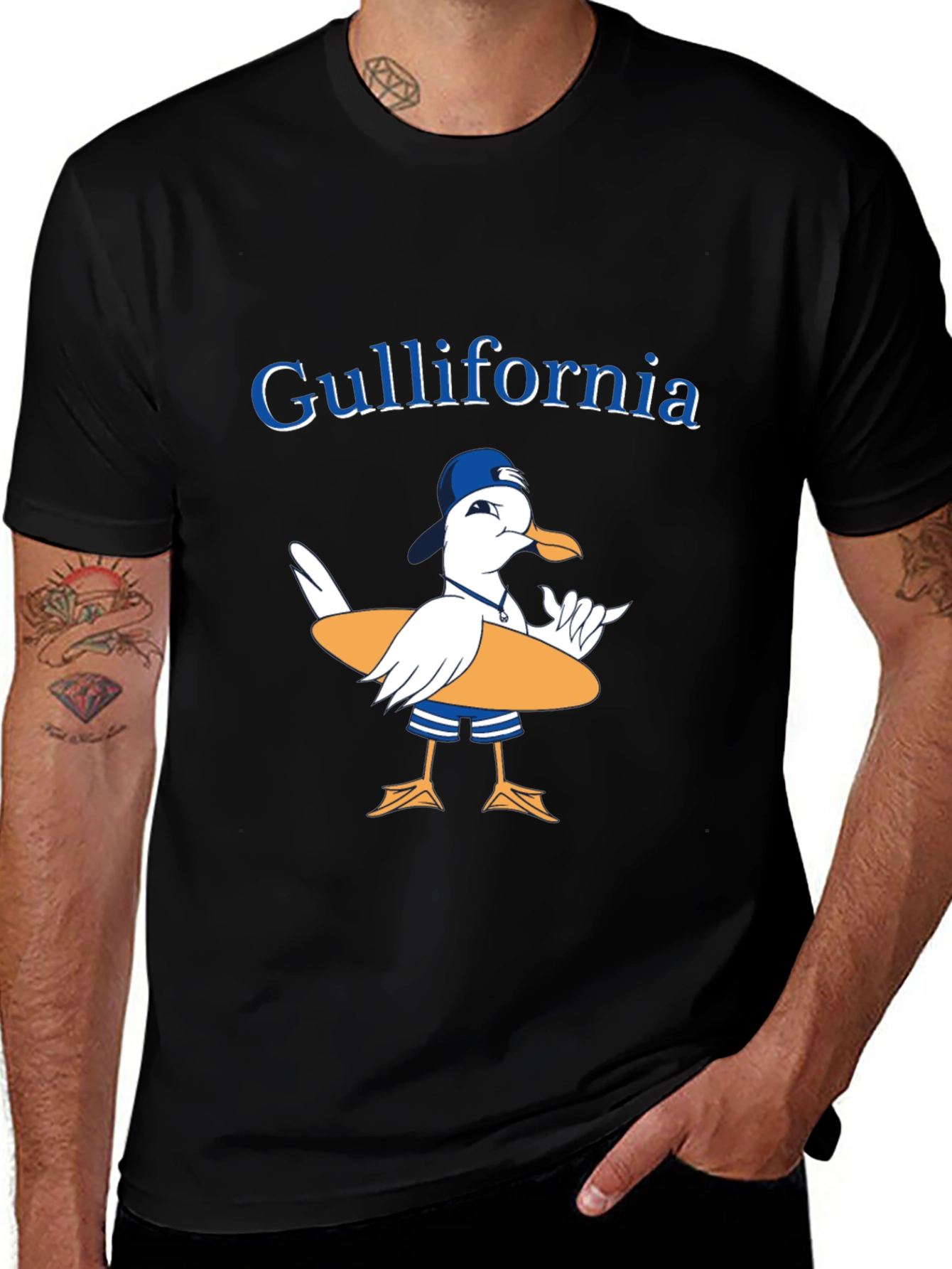 Gullifornia Graphic T-Shirt - Beach Surf Style