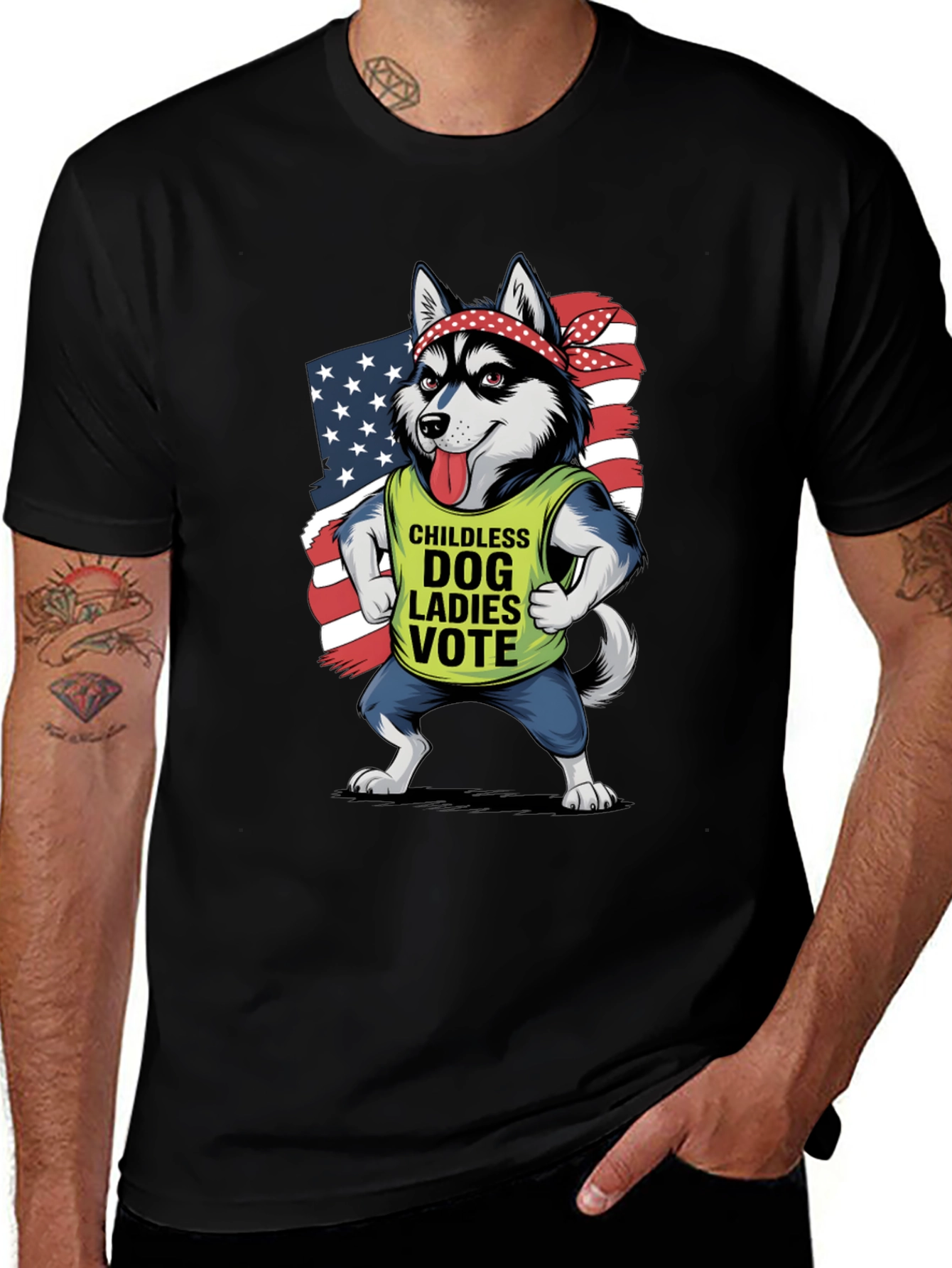 Variant 16 of Childless Dog Ladies Vote Graphic Tee
