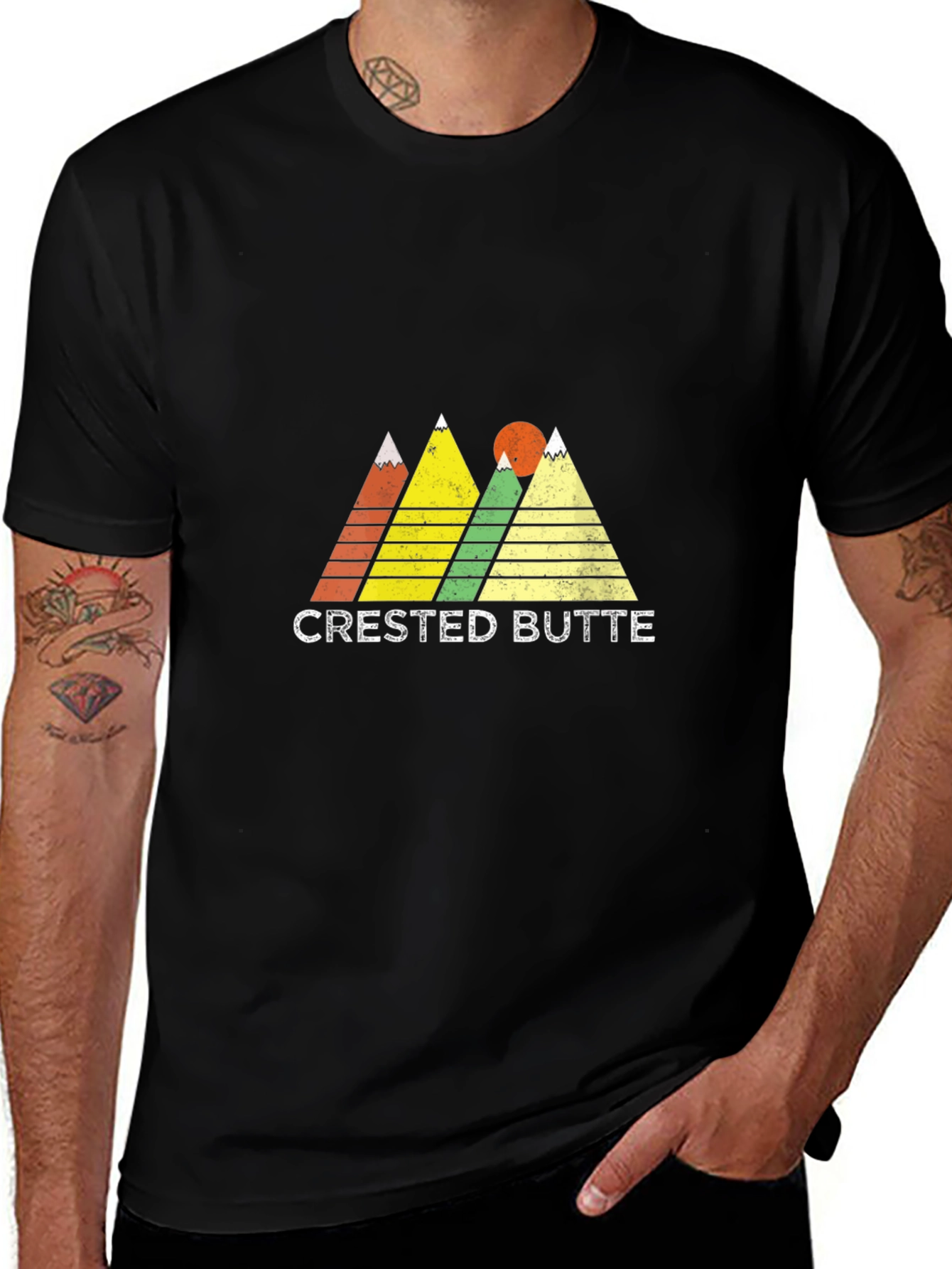 Crested Butte Mountain Graphic Tee - Black