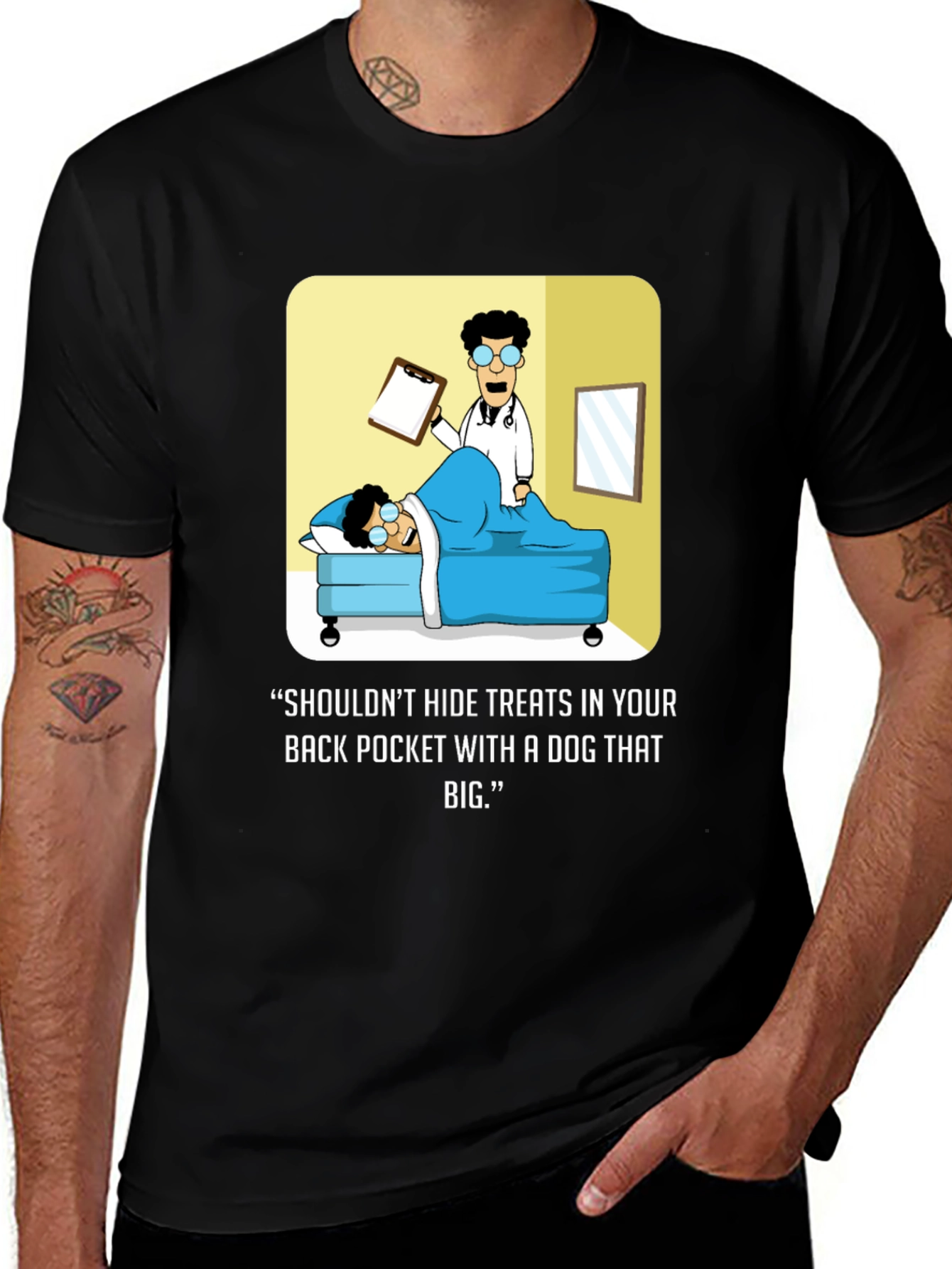 Funny Dog Treat Doctor Cartoon T-Shirt