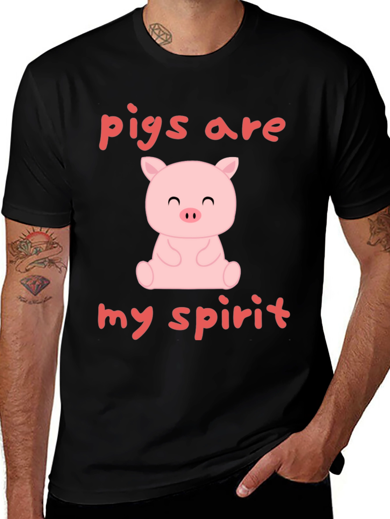 Variant 24 of Pigs Are My Spirit T-Shirt - Cute Animal Lover Tee