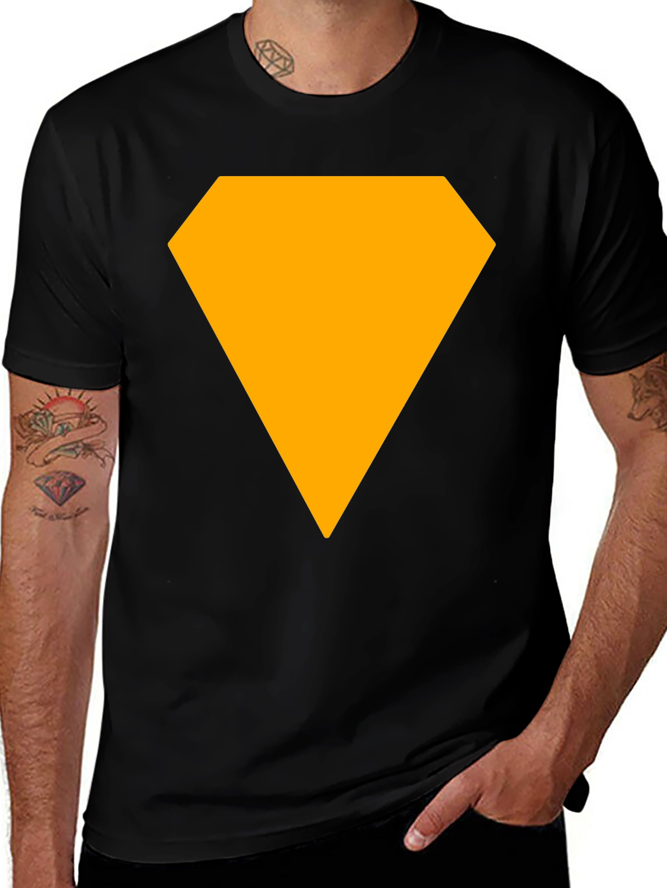 Variant 11 of Bold Diamond Graphic Tee - Casual Black T-Shirt