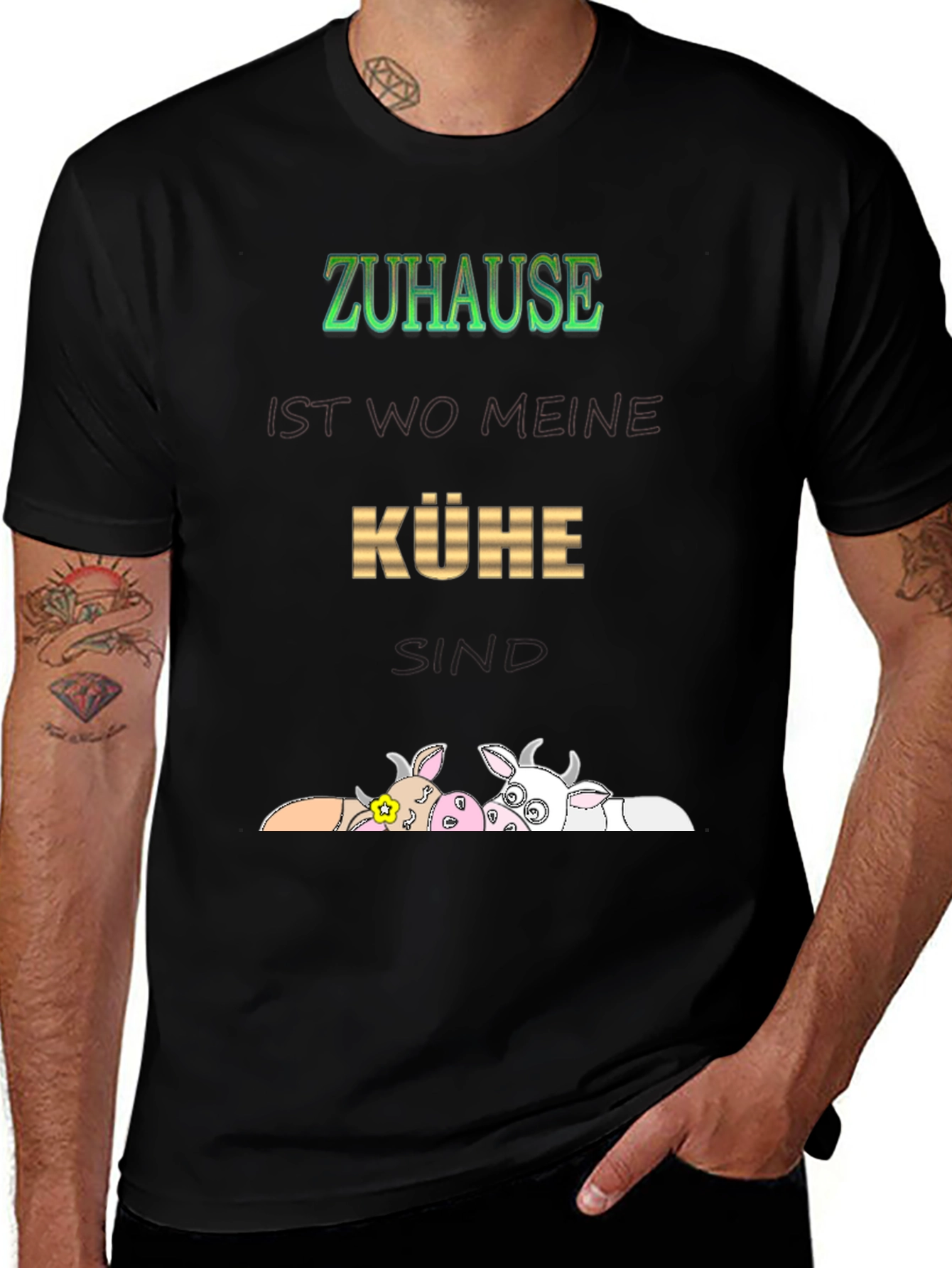 Zuhause Kühe Graphic Tee