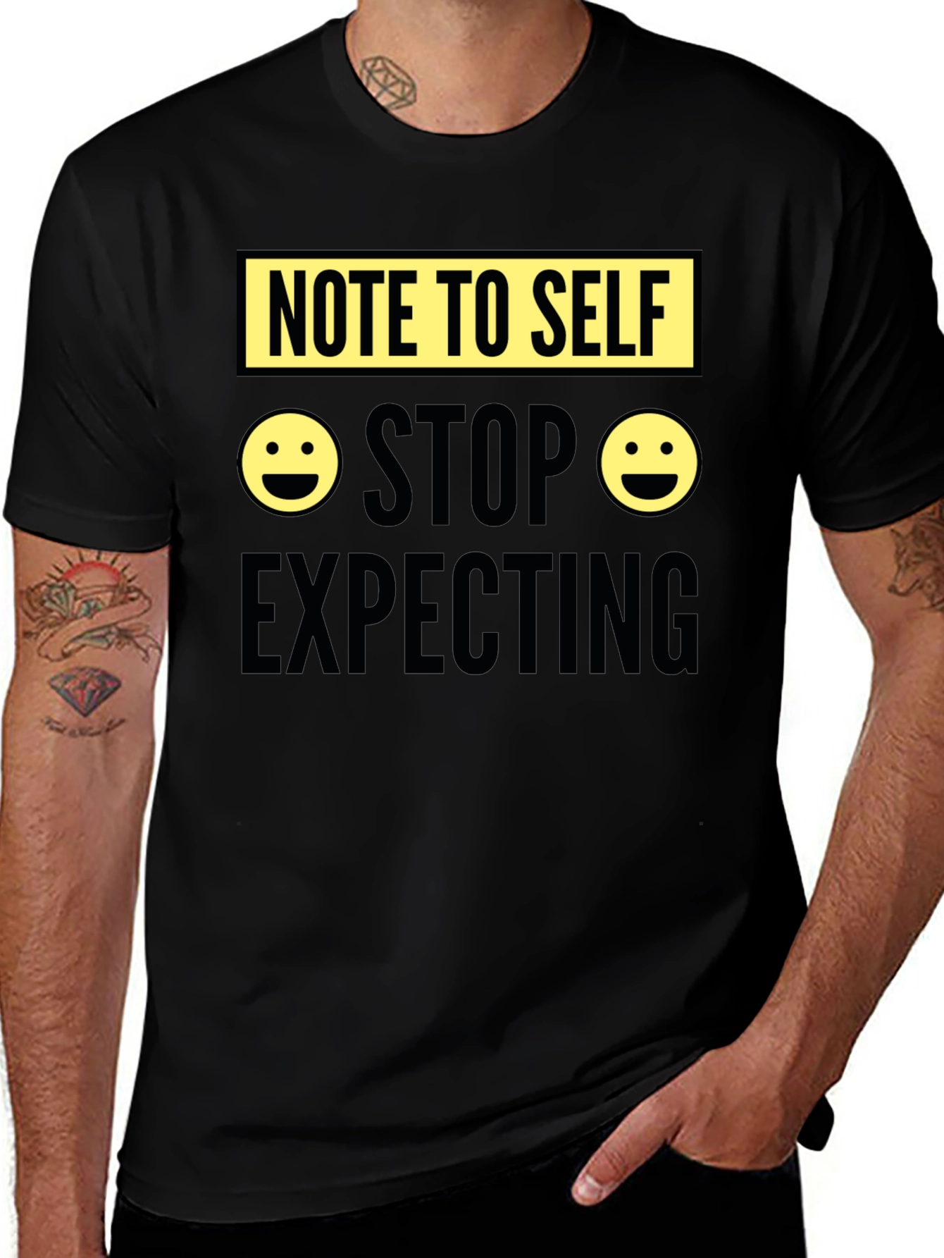 Variant 23 of Note to Self Graphic Tee - Stop Expecting T-Shirt