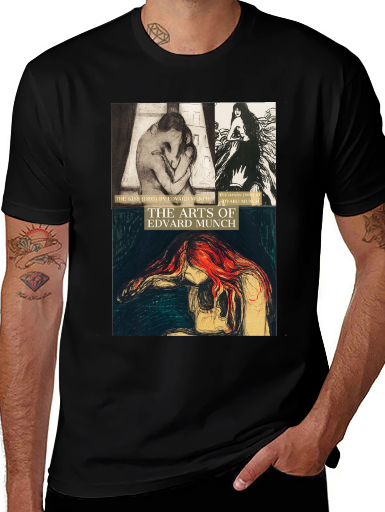 Edvard Munch Art T-Shirt - 'The Kiss' & More!