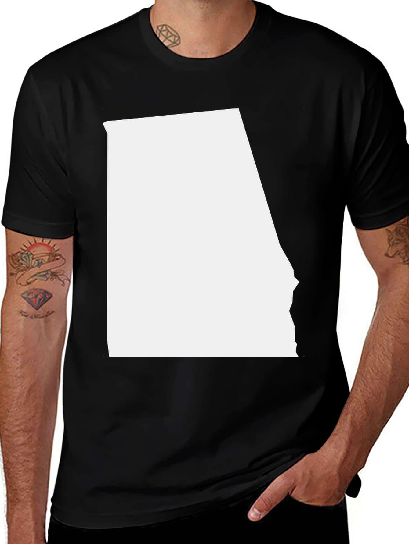 State Outline Graphic Tee - Classic Crew Neck Comfort