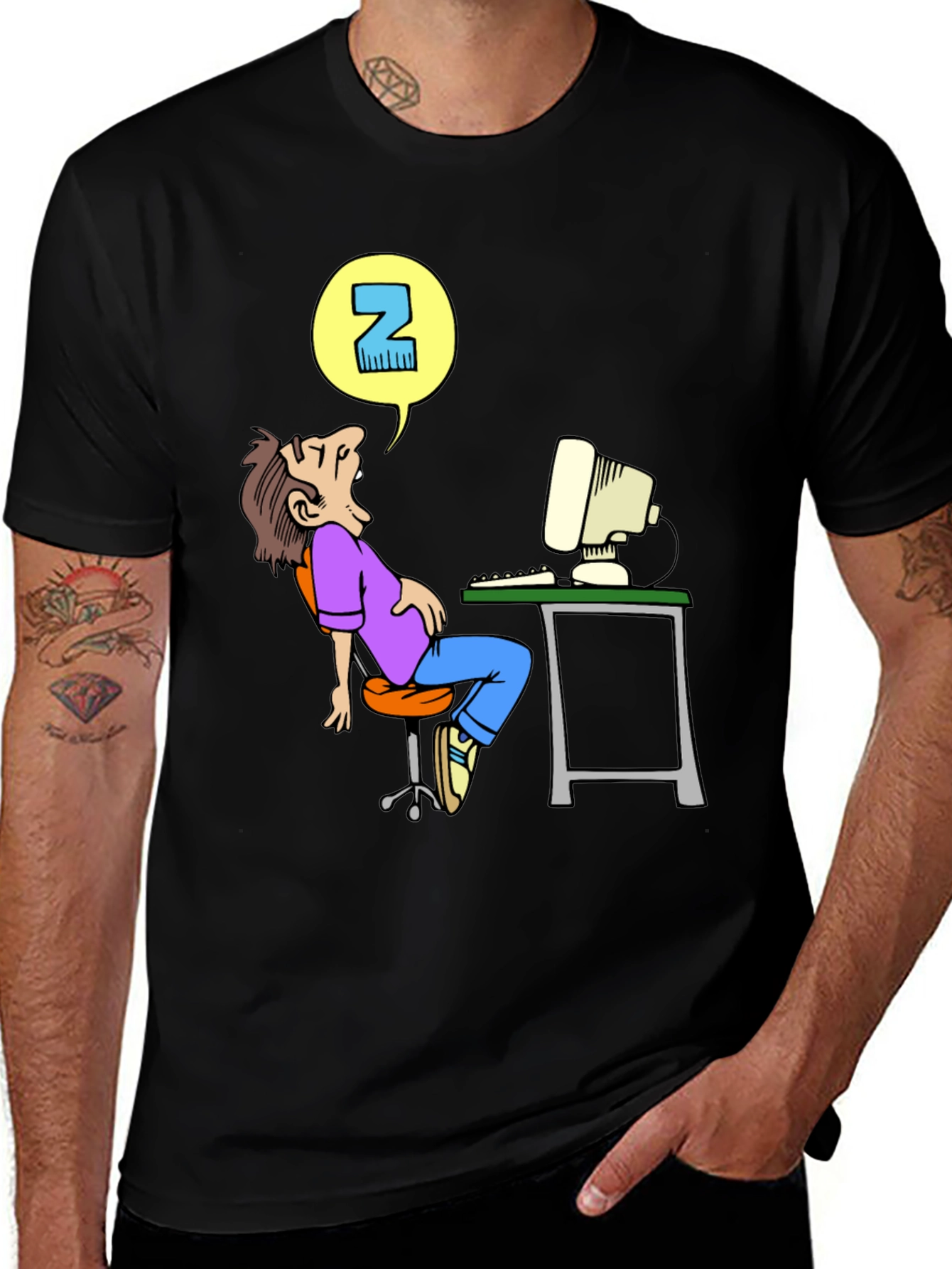 Variant 28 of Funny Programmer T-Shirt - Too Tired To Code!
