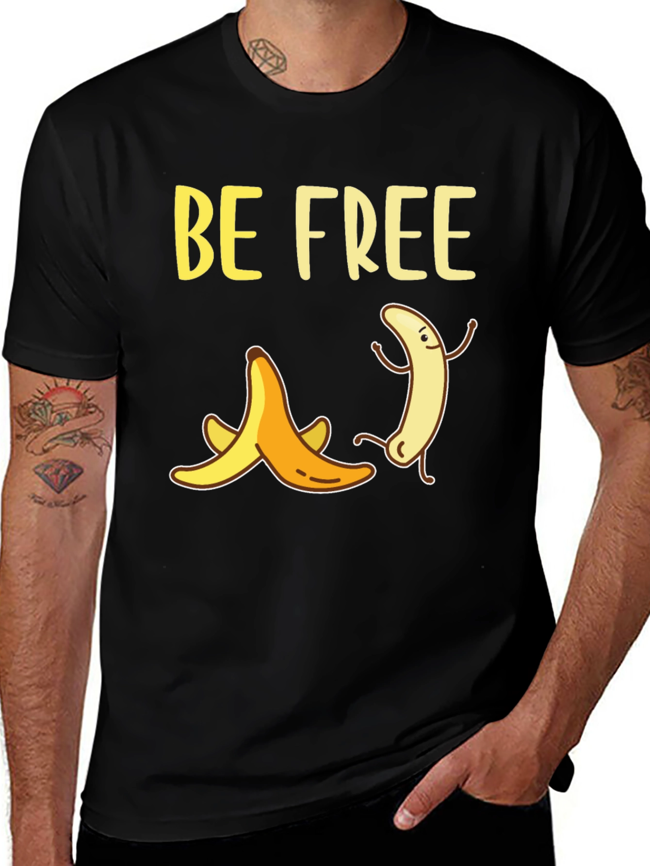 Variant 17 of Be Free Banana Graphic T-Shirt