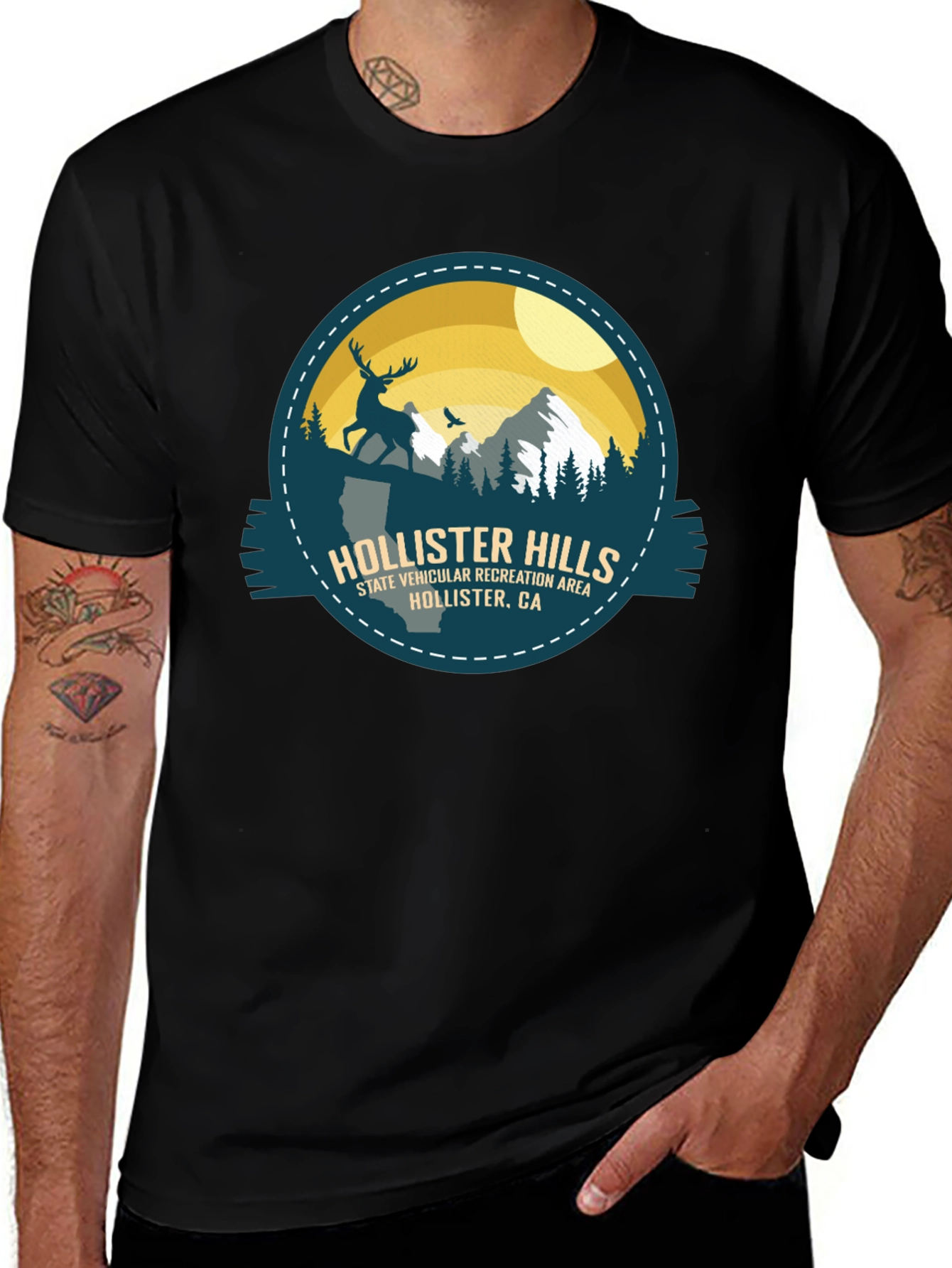 Variant 15 of Hollister Hills Graphic Tee - Outdoor Adventure Shirt