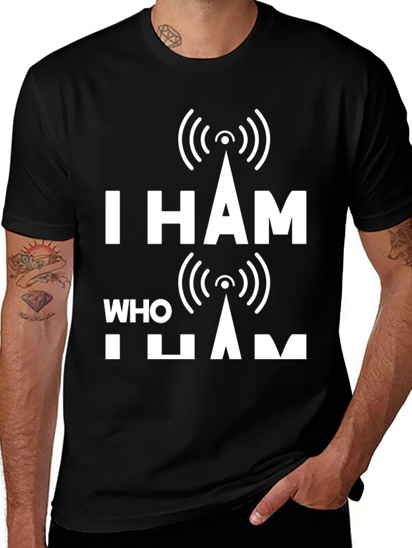Variant 11 of I HAM WHO I HAM - Radio Operator T-Shirt