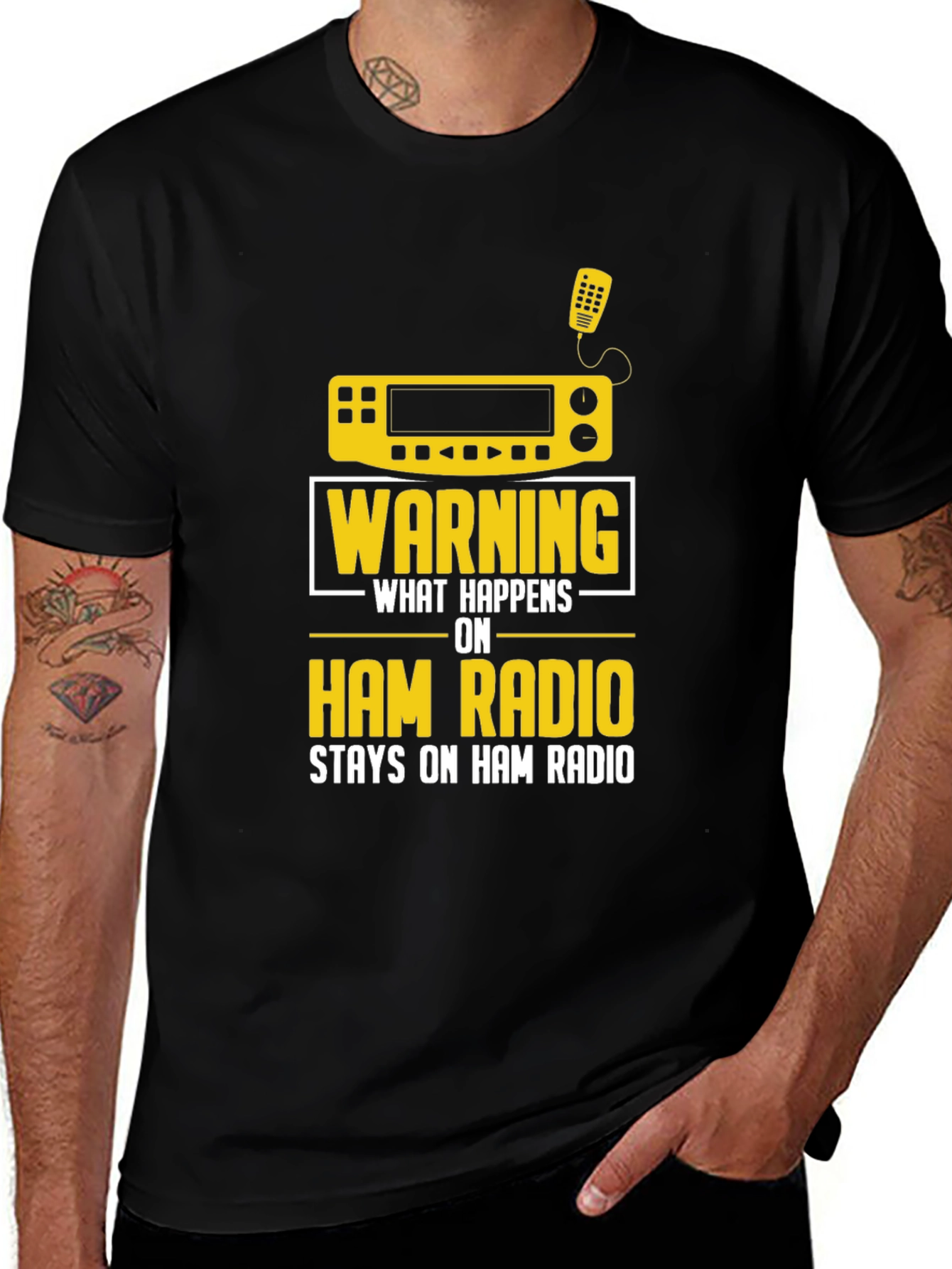 Variant 2 of Ham Radio Warning Graphic T-Shirt