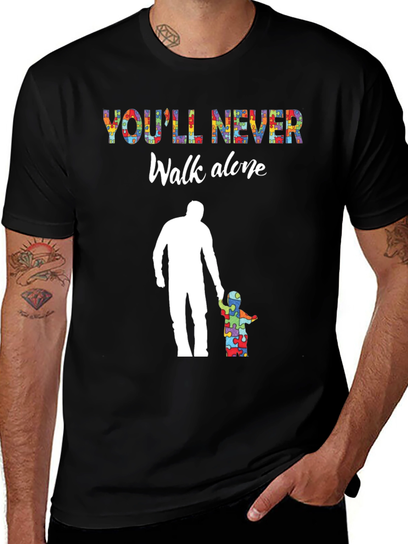 Autism Awareness T-Shirt - You'll Never Walk Alone