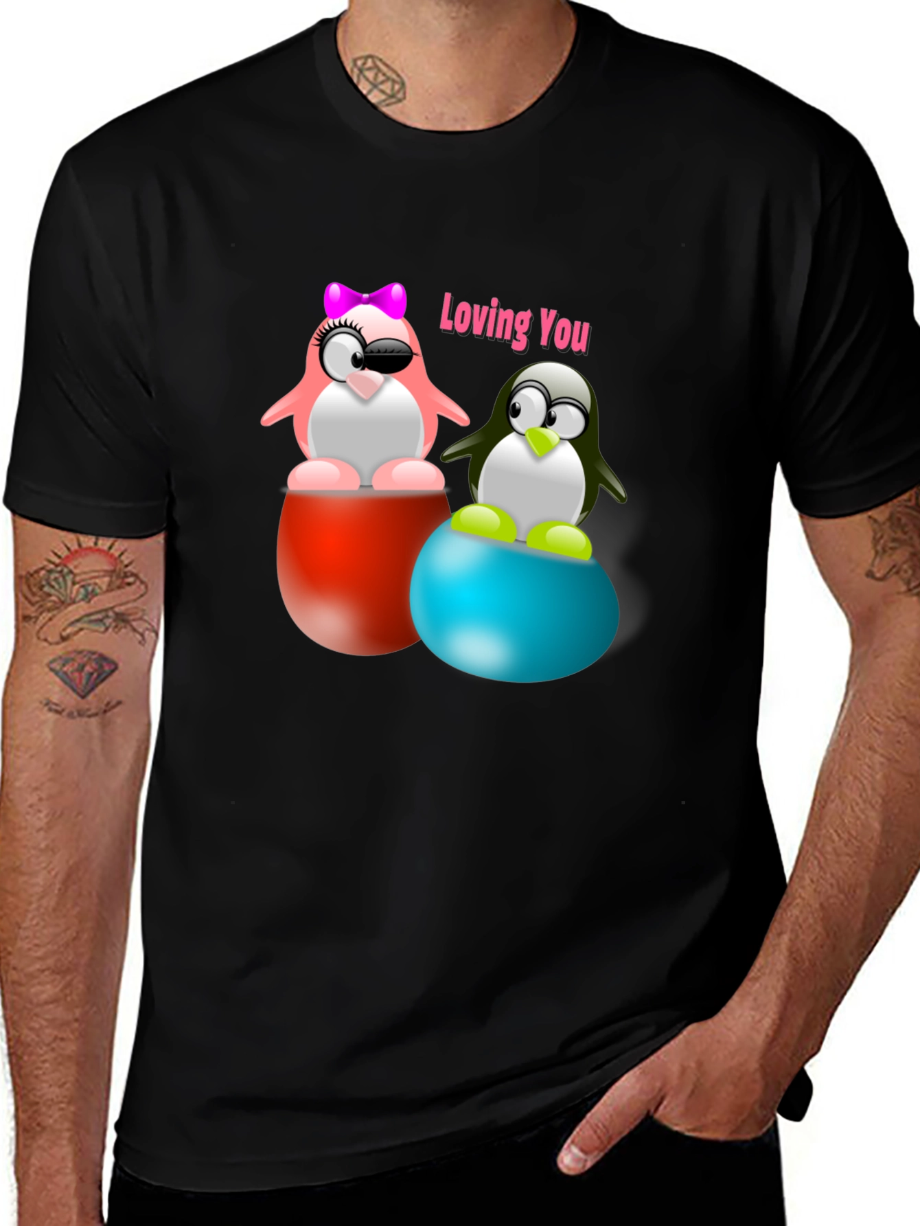 Variant 6 of Loving Penguins Graphic T-Shirt - Stylish & Unique