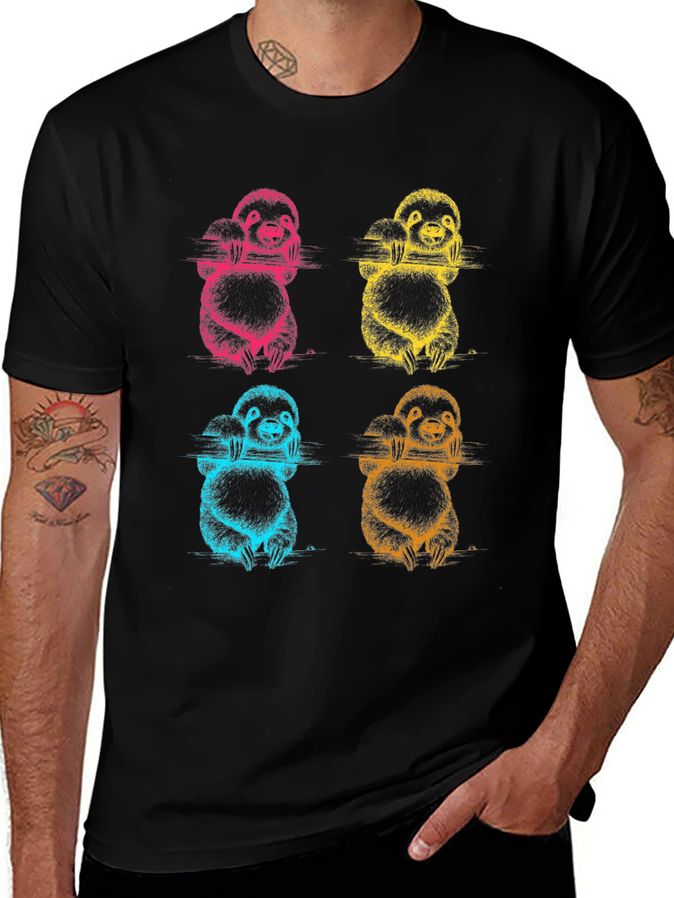 Variant 25 of Sloth Pop Art T-Shirt - Fun Graphic Tee