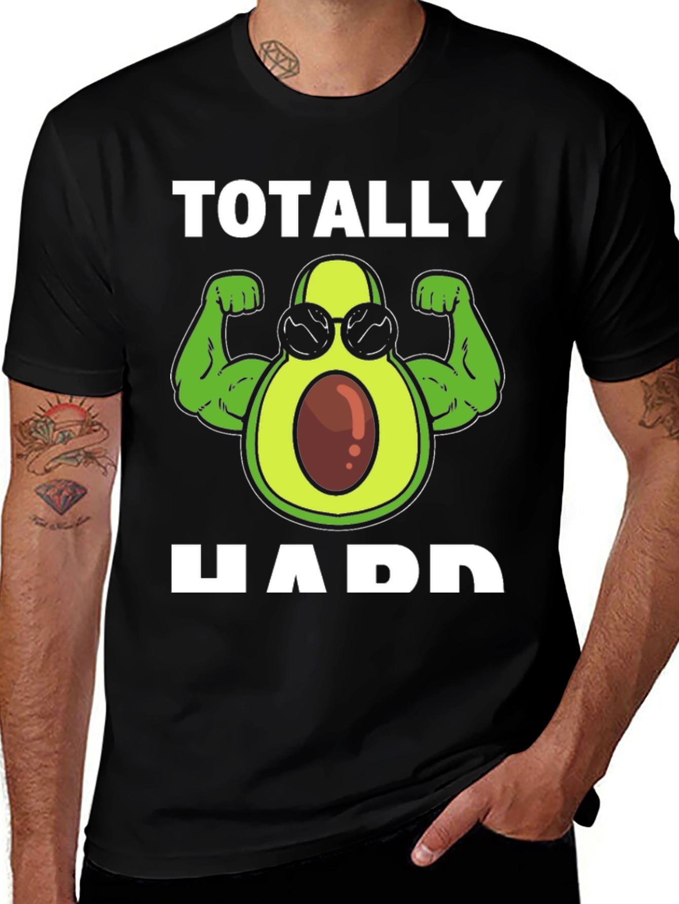 Variant 6 of Totally Hard Avocado Graphic Tee