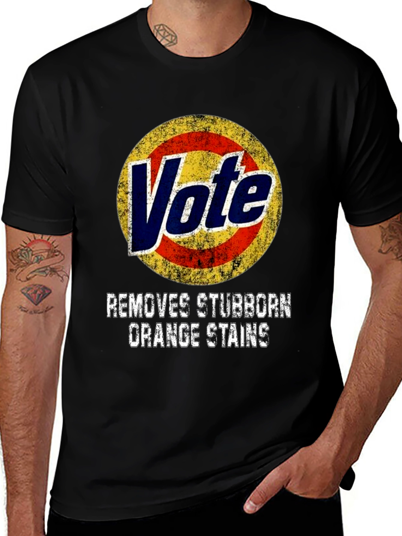 Variant 20 of Vote Removes Orange Stains Graphic Tee
