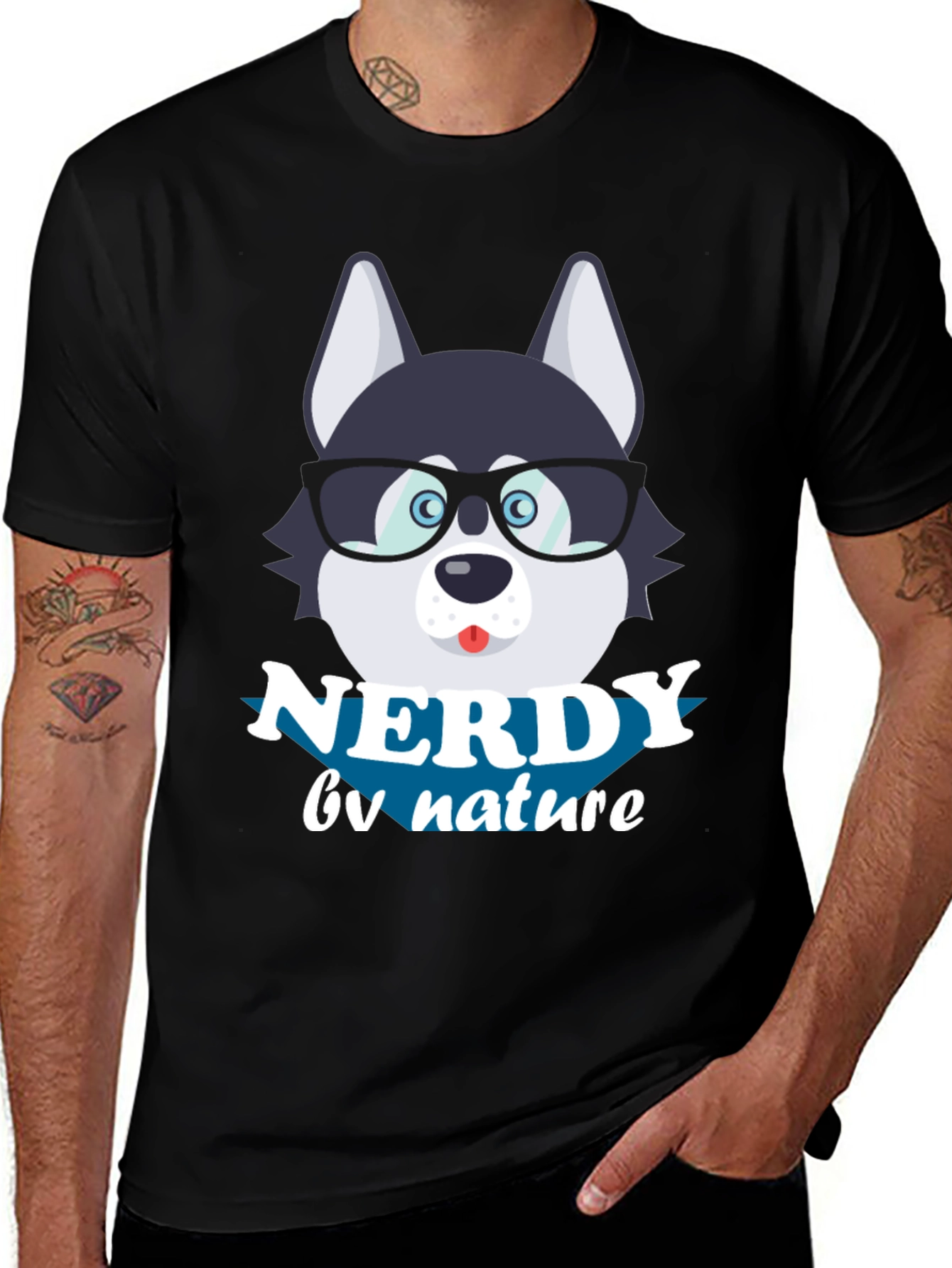 Variant 9 of Nerdy by Nature Dog T-Shirt