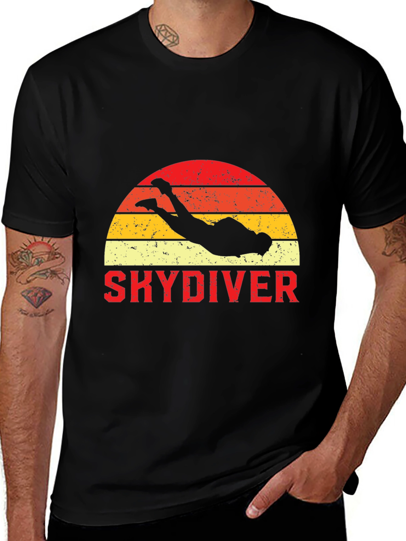 Variant 20 of Skydiving Retro Sunset T-Shirt