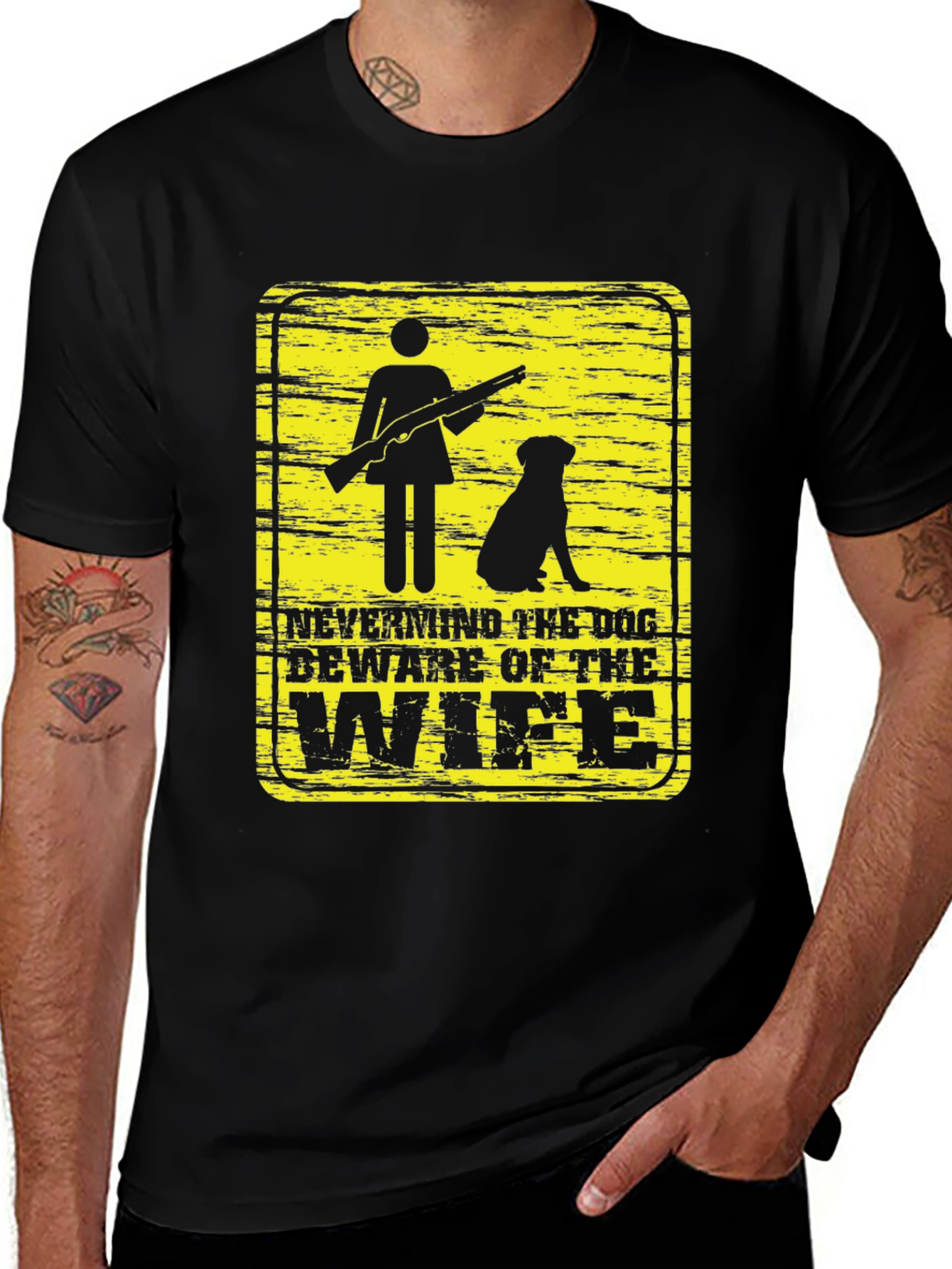 Variant 20 of Beware of Wife Funny Graphic T-Shirt