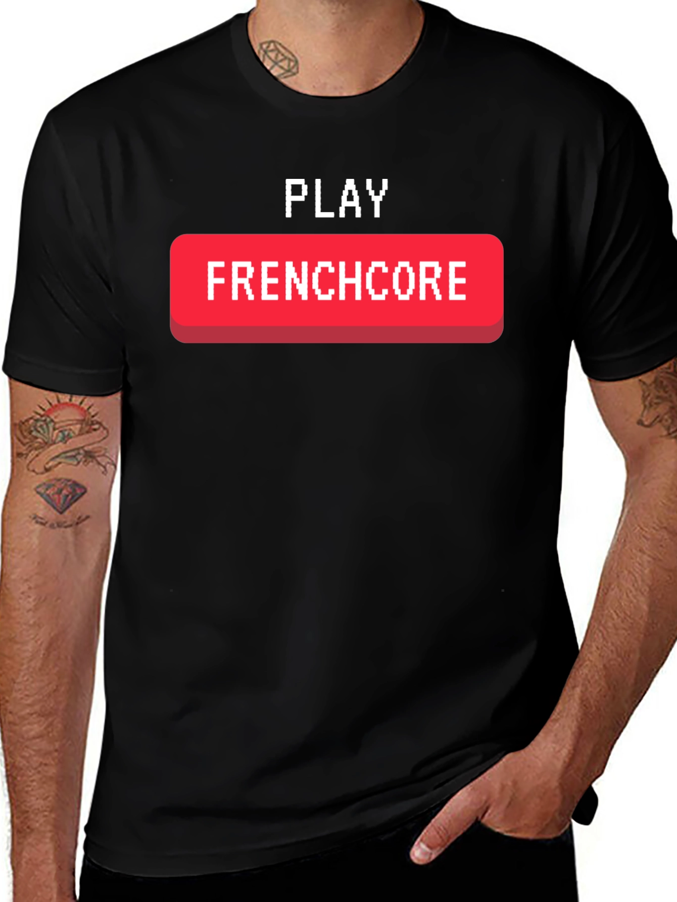 Play Frenchcore Graphic Tee - Black Short Sleeve T-Shirt