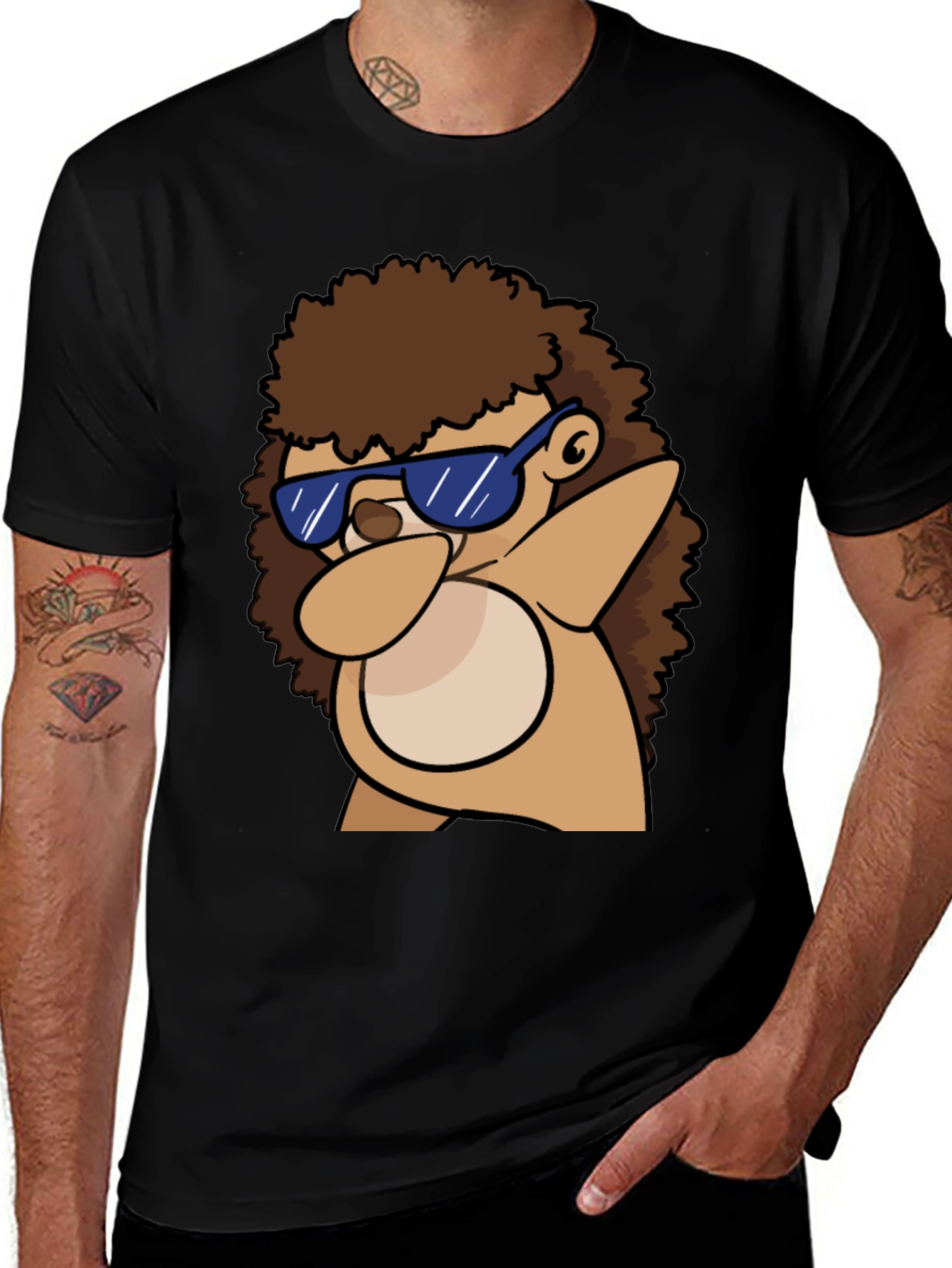 Variant 19 of Dabbing Hedgehog Graphic Tee - Cool & Casual