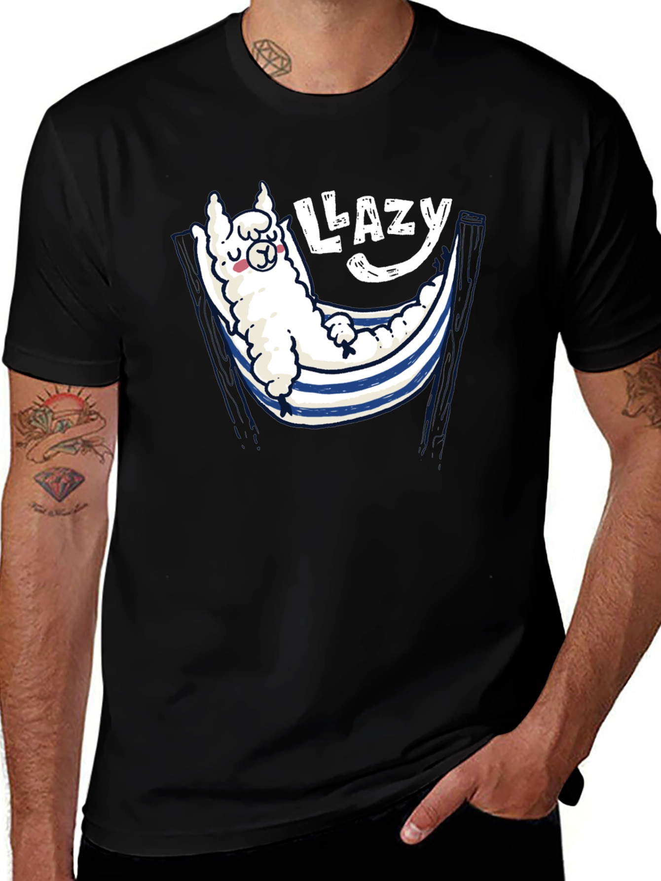 Variant 5 of Lazy Llama Hammock T-Shirt