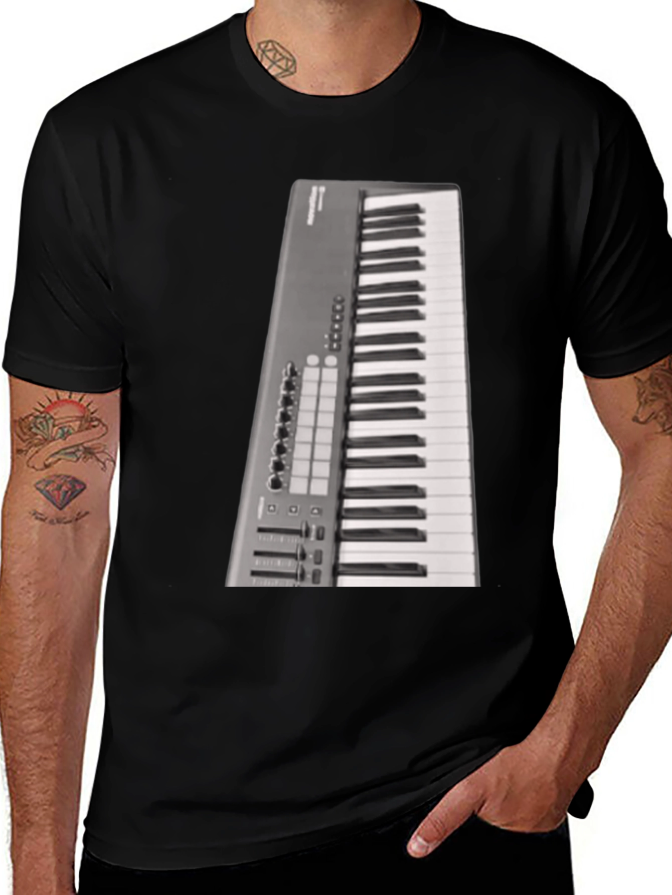 Variant 13 of Keyboard T-Shirt Musician Graphic Tee